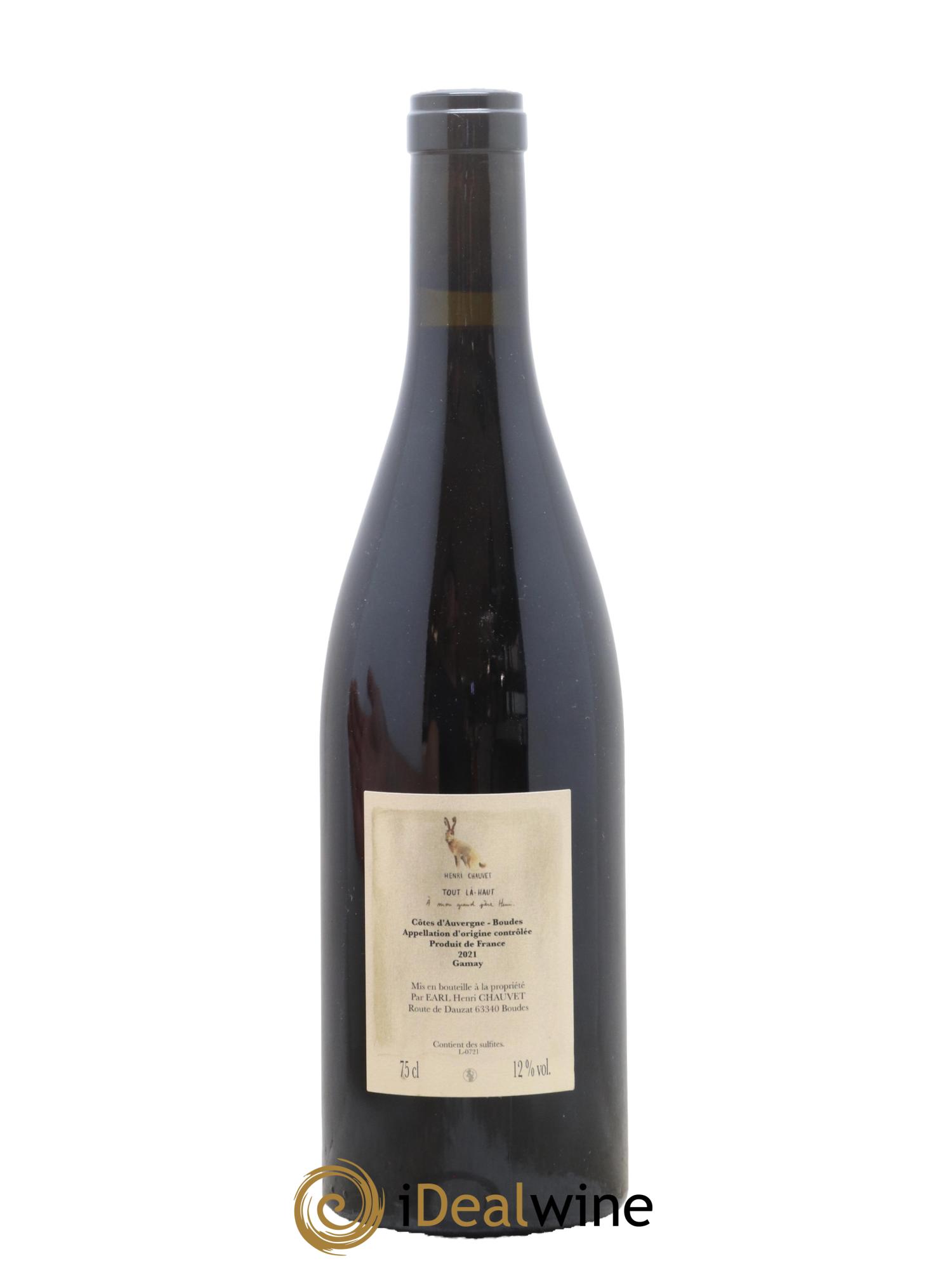Côtes d'Auvergne Tout Là Haut Henri Chauvet 2021 - Lot de 1 bouteille - 1