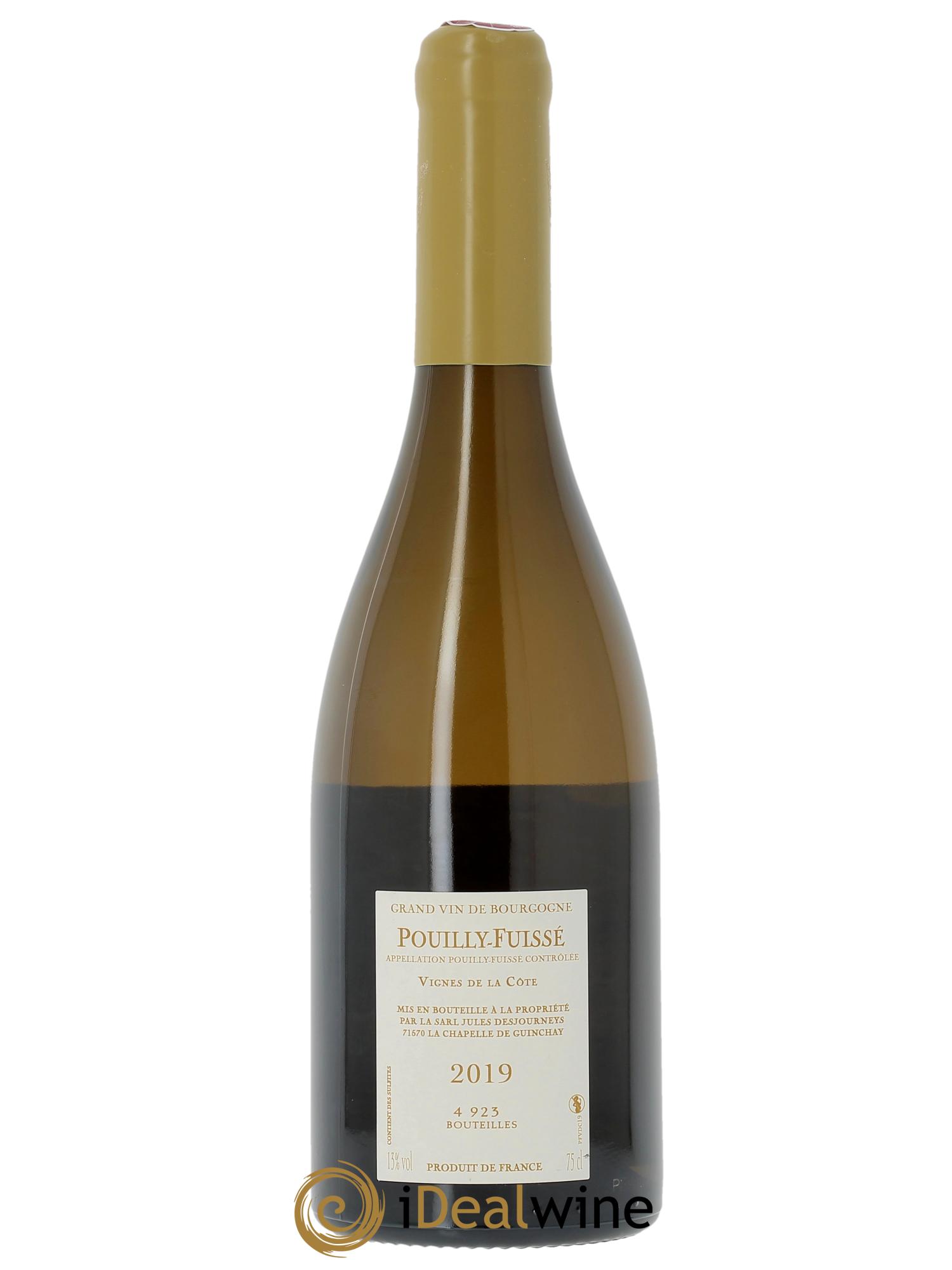 Pouilly-Fuissé Vignes de la Côte Jules Desjourneys  2019 - Lot de 1 bouteille - 1