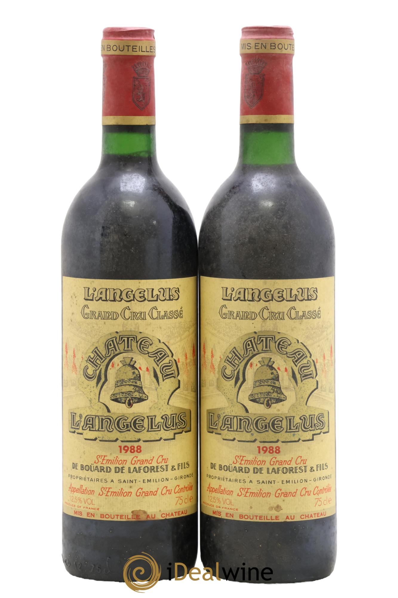 Château Angélus 1er Grand Cru Classé A 1988 - Posten von 2 Flaschen - 0