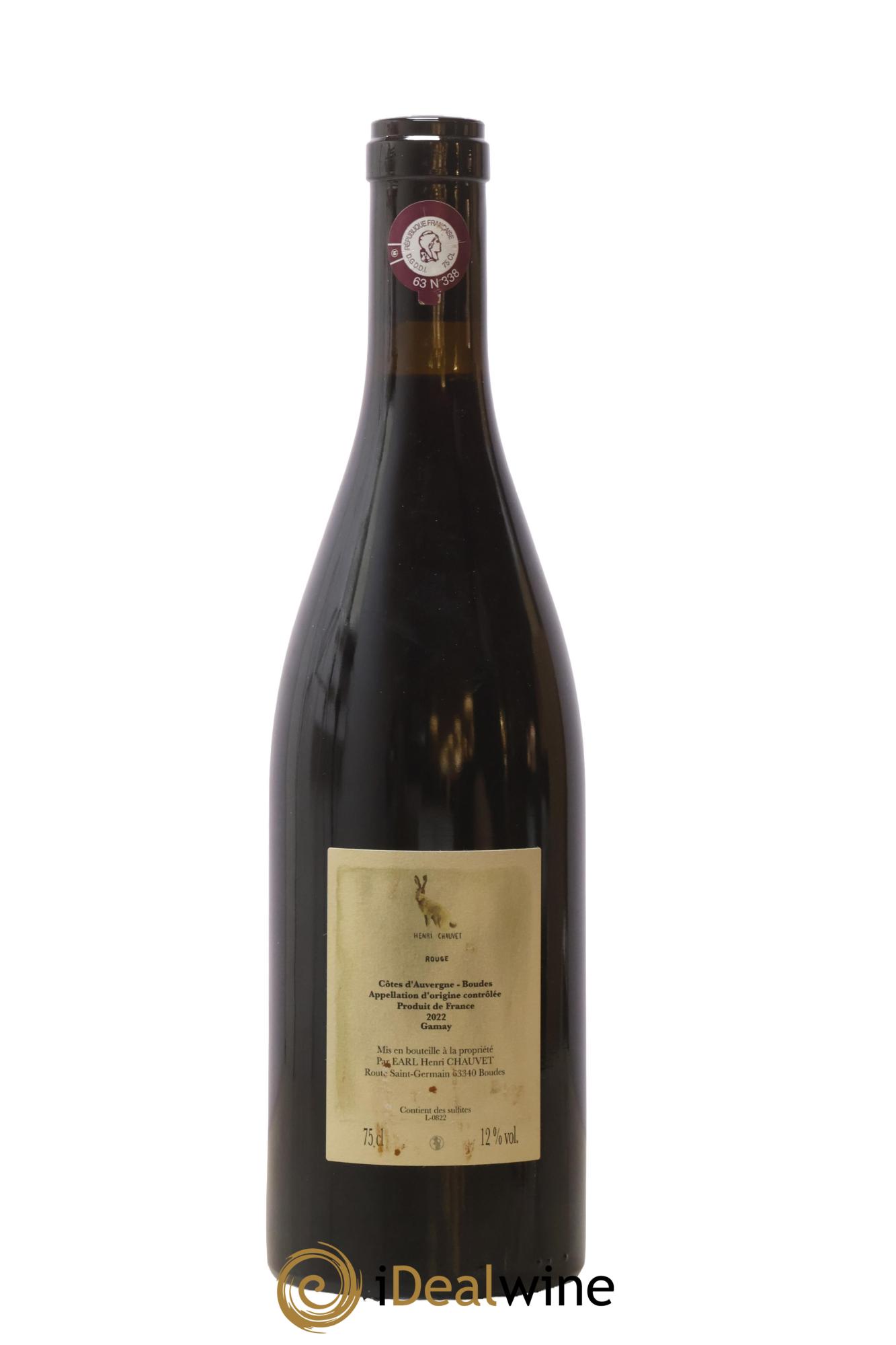 Côtes d'Auvergne AOP Gamay Henri Chauvet 2022 - Lotto di 1 bottiglia - 1