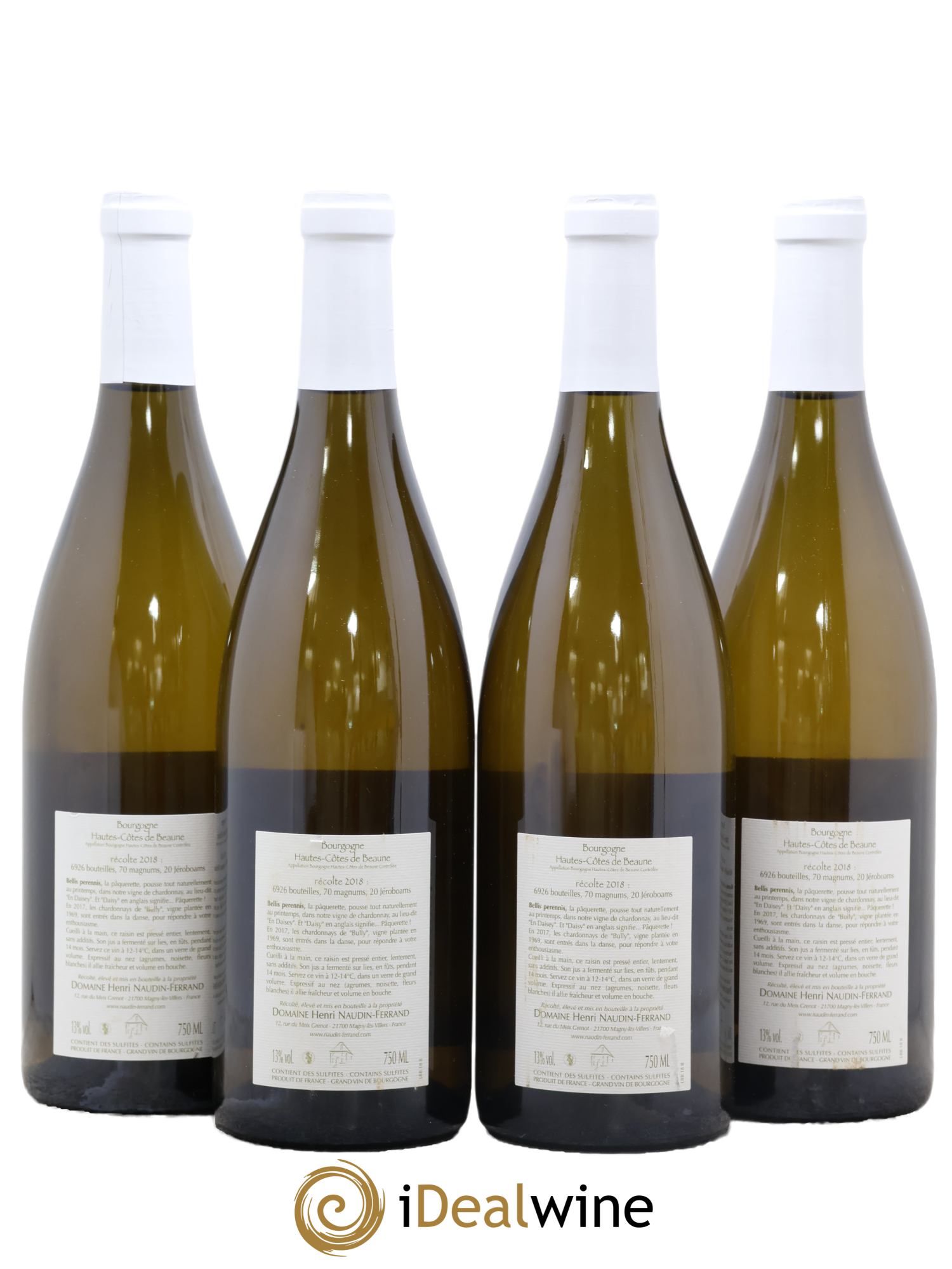 Hautes-Côtes de Beaune Bellis Perennis Naudin-Ferrand (Domaine) 2018 - Lot de 4 bouteilles - 1