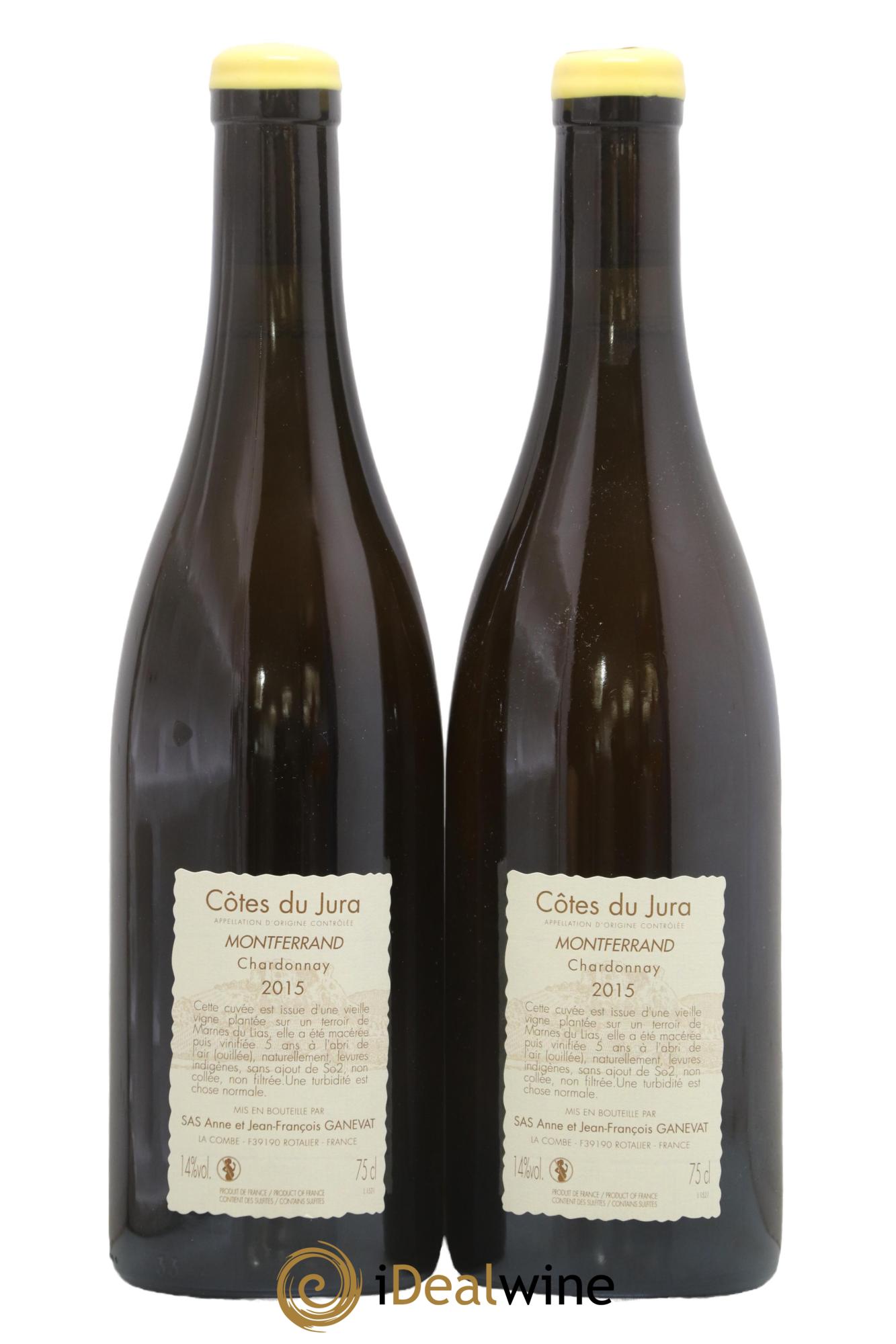 Vin de France Montferrand chardonnay Anne et Jean François Ganevat 2015 - Lotto di 2 bottiglie - 1