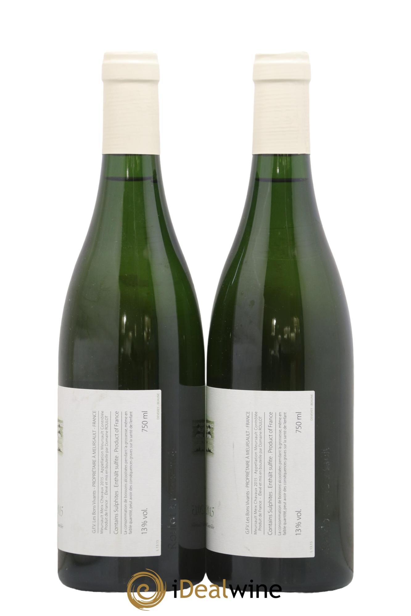 Meursault Meix Chavaux Roulot (Domaine) 2015 - Lot de 2 bouteilles - 1