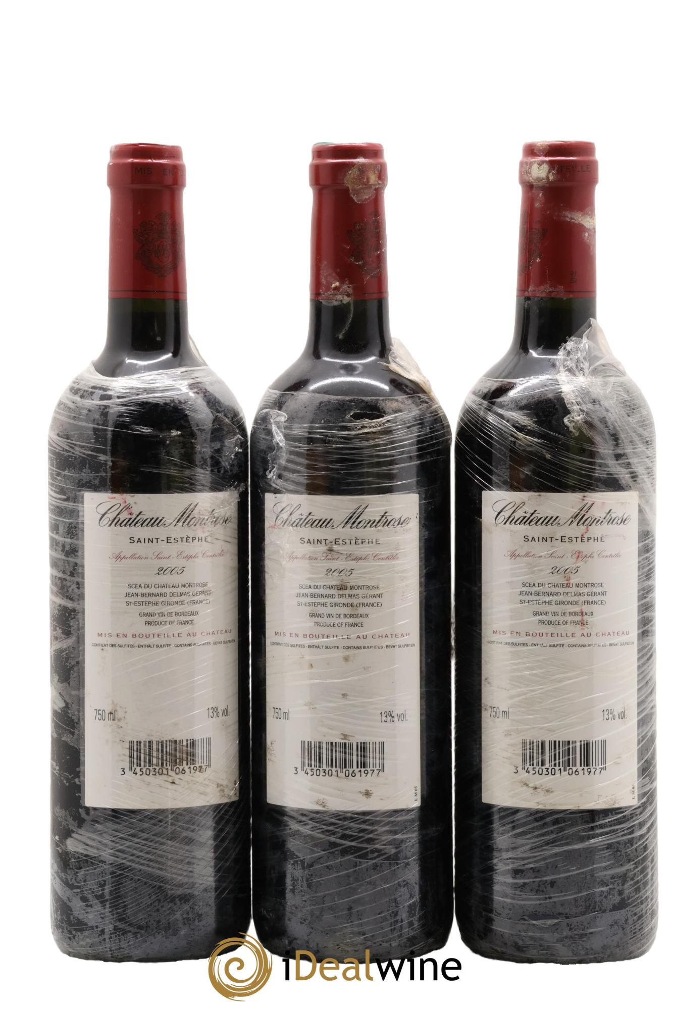 Château Montrose 2ème Grand Cru Classé 2005 - Lotto di 3 bottiglie - 1