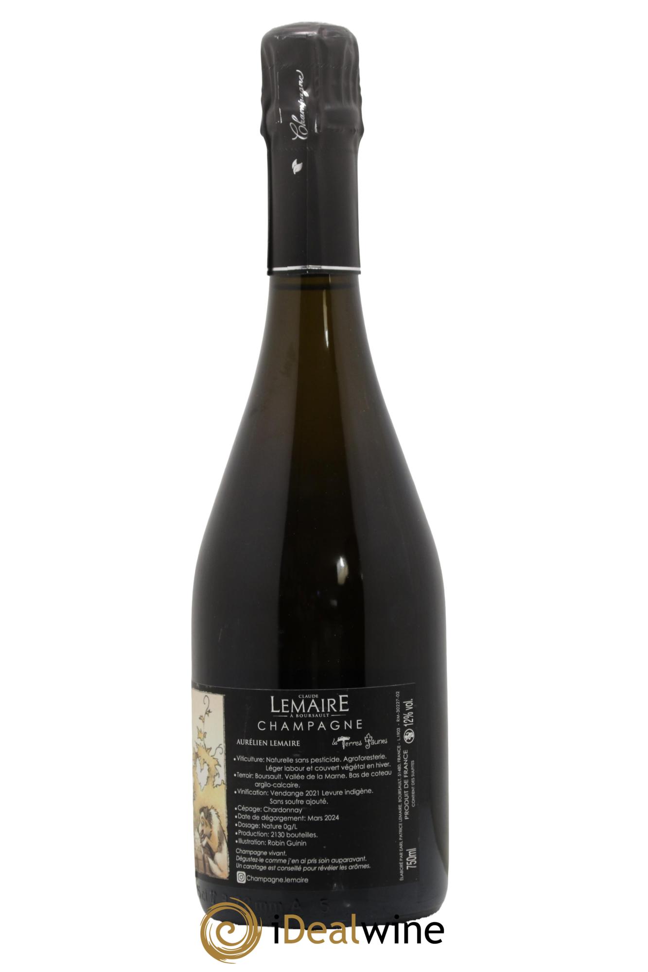 Les Terres Jaunes Aurélien Lemaire 2021 - Lot of 1 bottle - 1