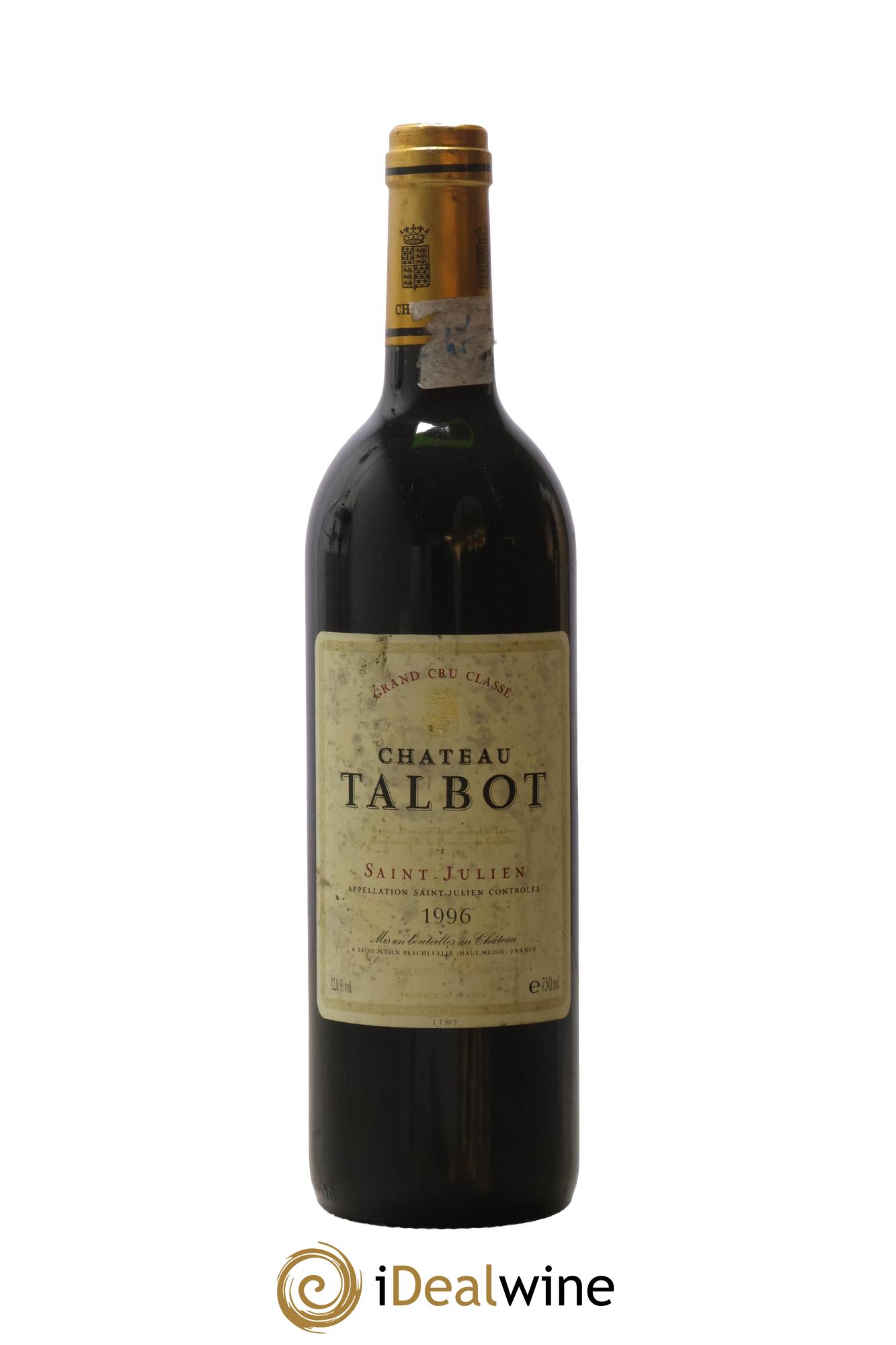 Château Talbot 4ème Grand Cru Classé 1996 - Lot de 1 bouteille - 0