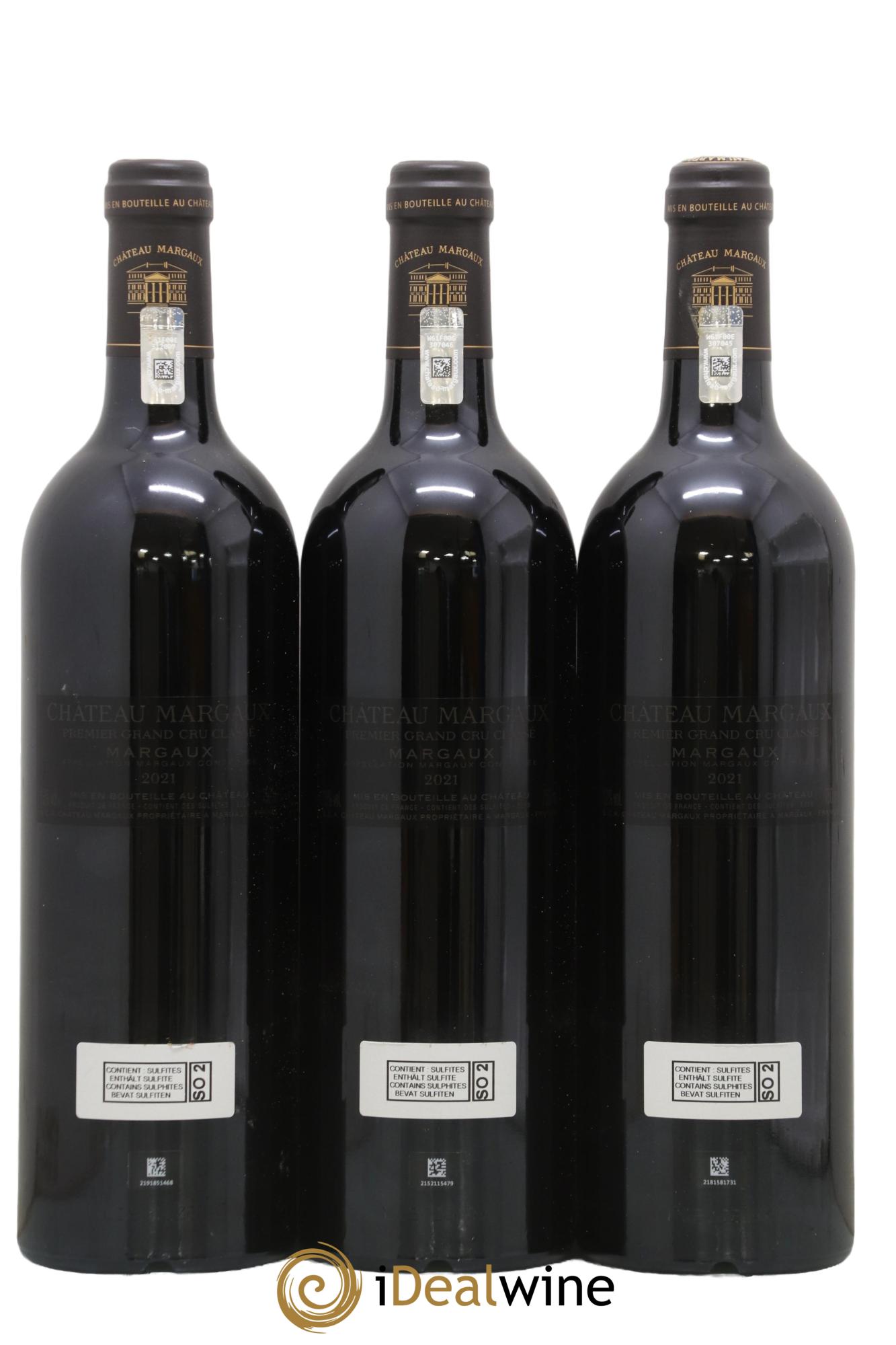Château Margaux 1er Grand Cru Classé  2021 - Lot of 3 bottles - 1