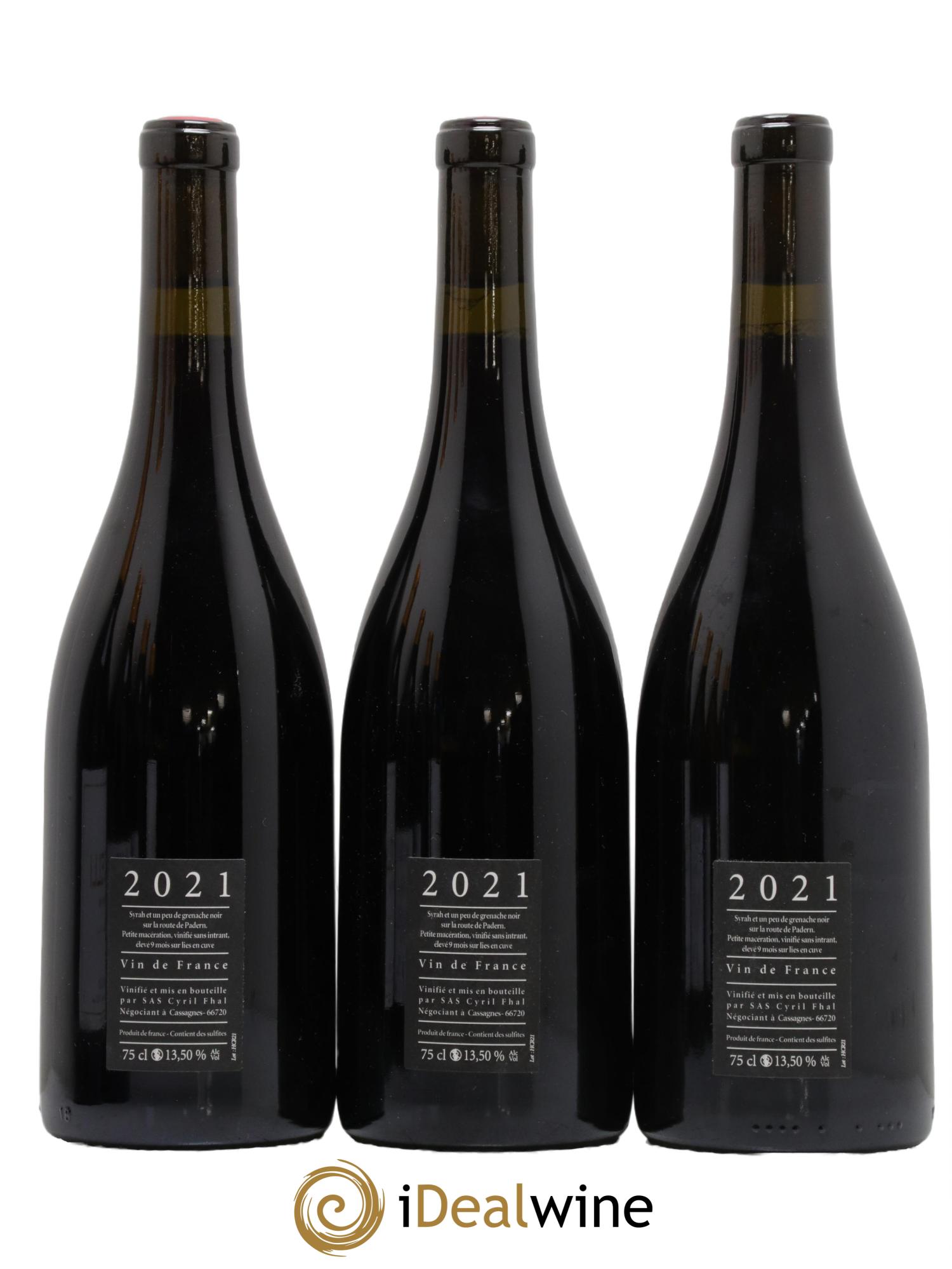 Côtes Catalanes Clos du Rouge Gorge Une vie la nuit Cyril Fhal 2021 - Lot de 3 bouteilles - 1