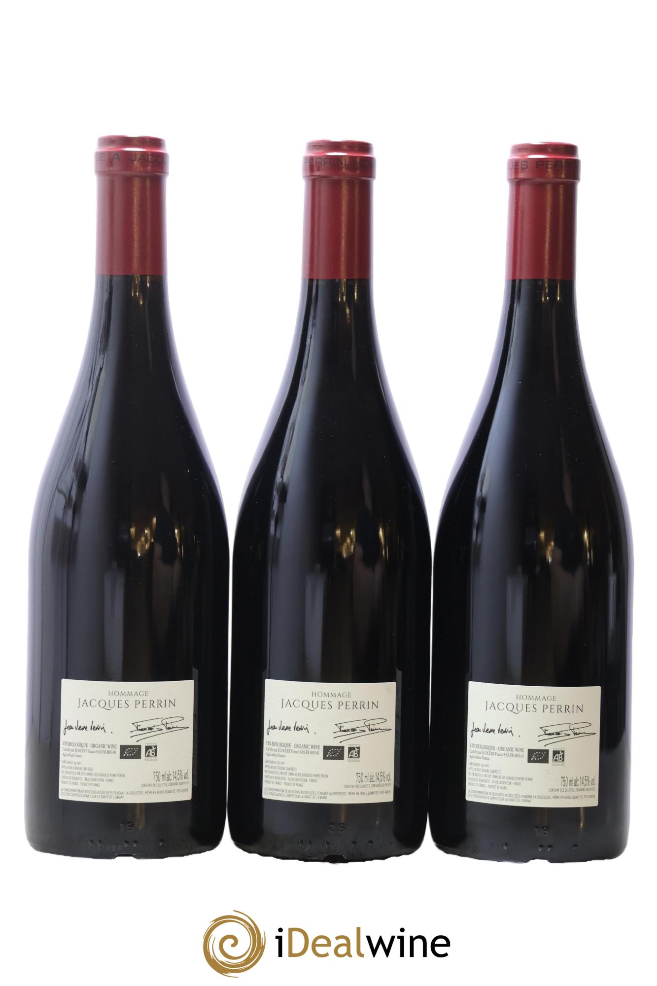Châteauneuf-du-Pape Château de Beaucastel Hommage à Jacques Perrin Famille Perrin 2022 - Lot de 3 bouteilles - 1