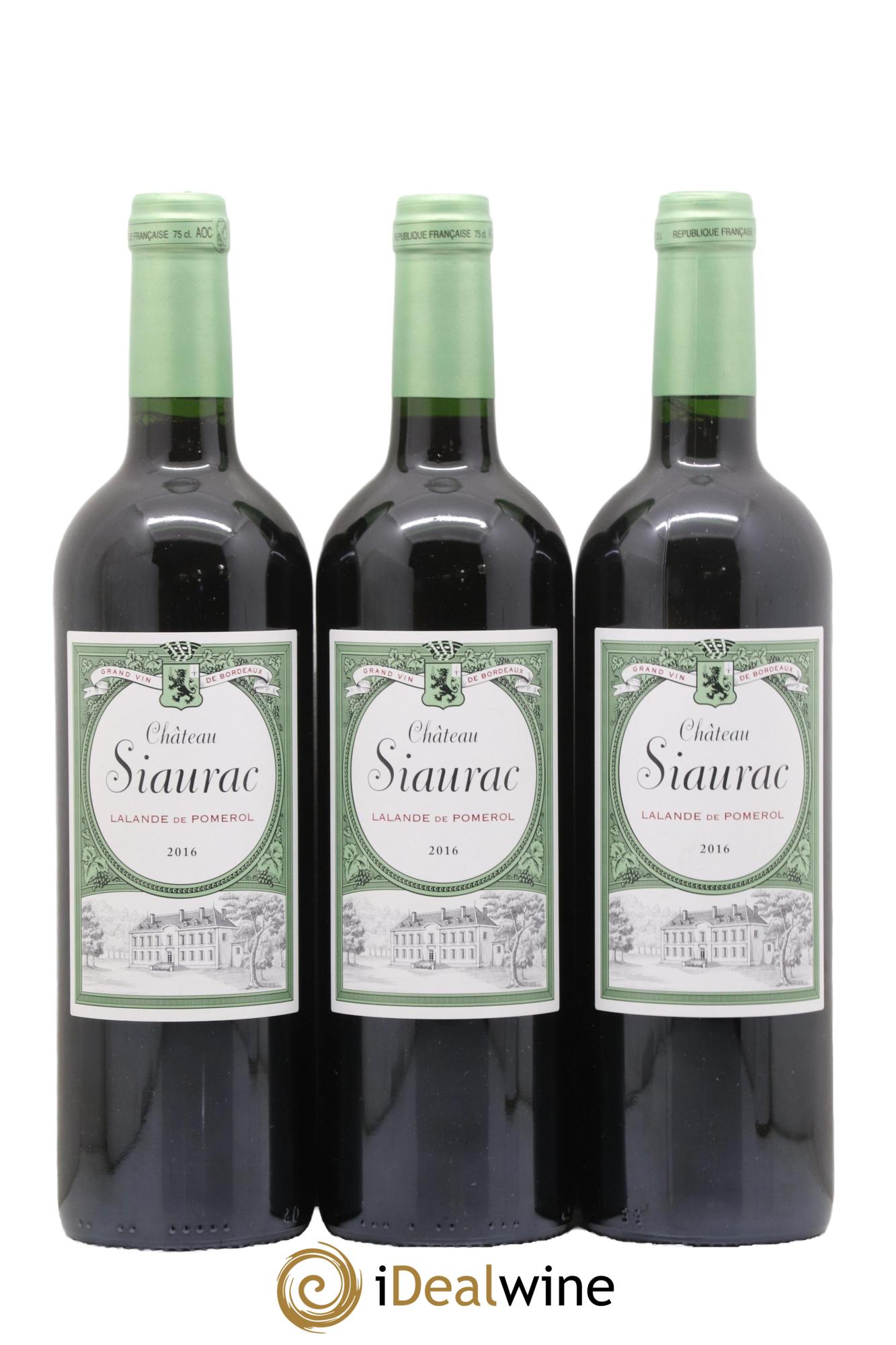 Château Siaurac 2016 - Lot de 3 bouteilles - 0