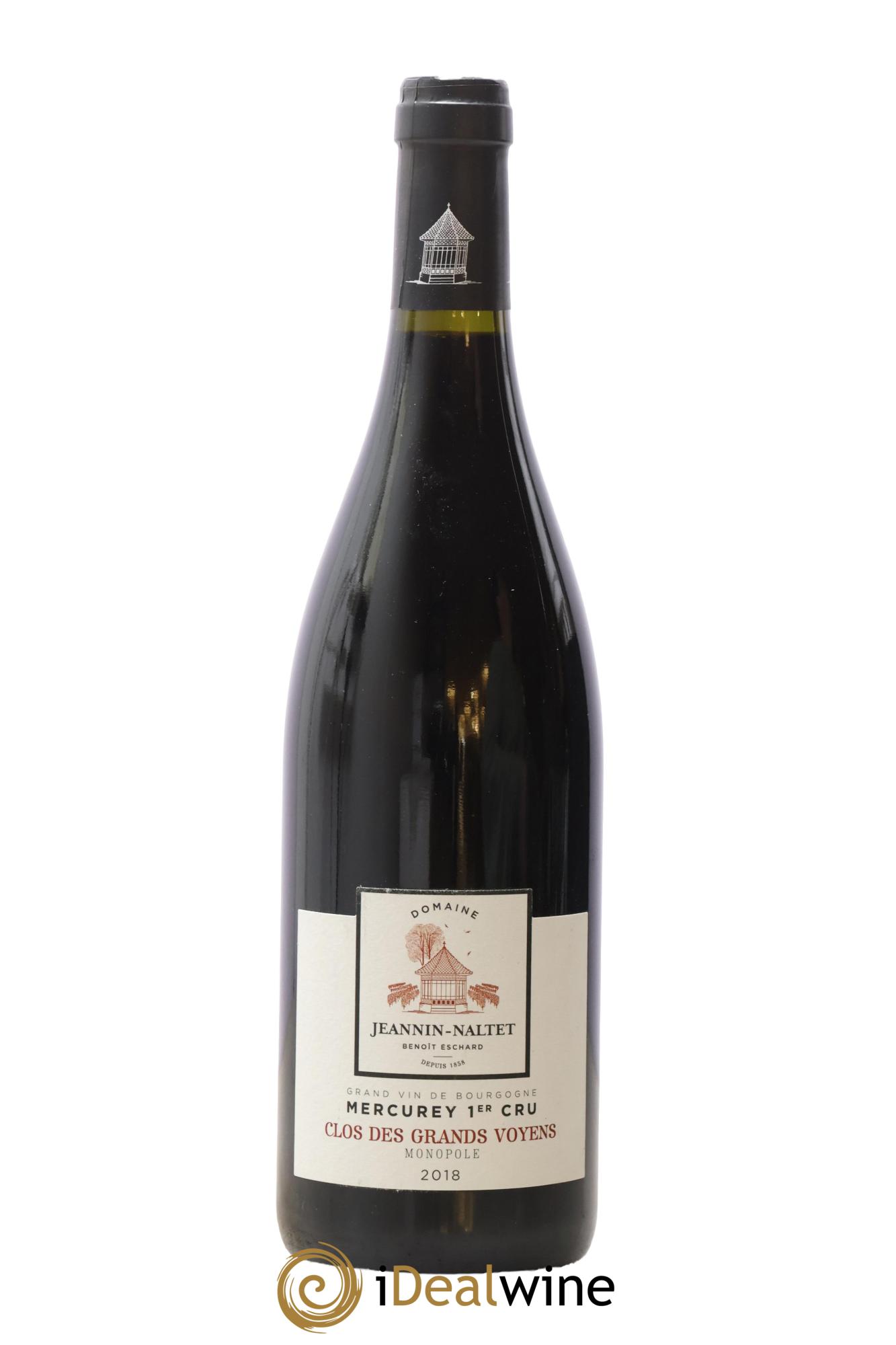 Mercurey 1er Cru Clos des Grands Voyens Monopole Domaine Jeannin-Naltet 2018 - Lot de 1 bouteille - 0