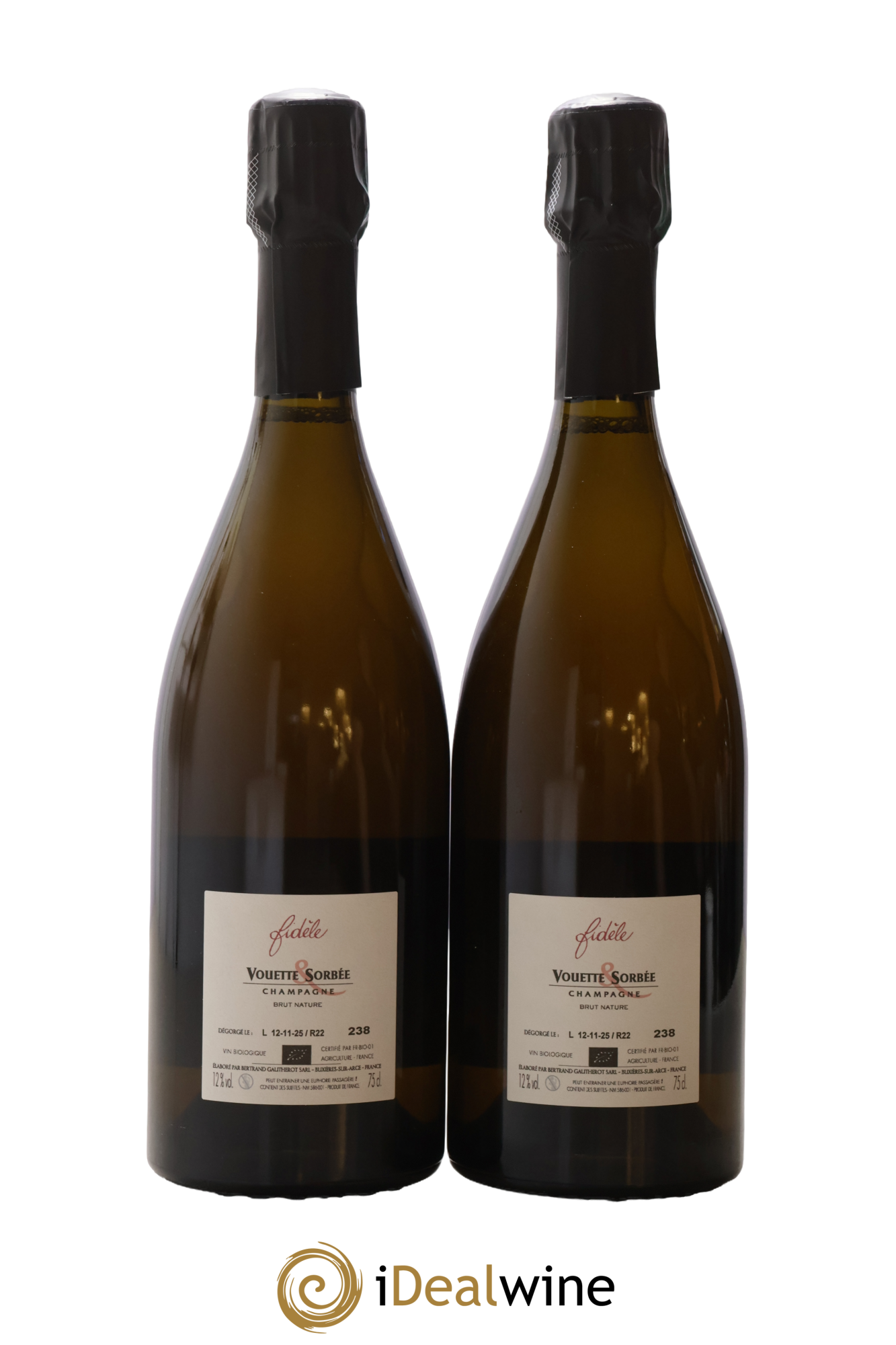 Fidèle Blanc de Noirs Vouette et Sorbée 2022 - Posten von 2 Flaschen - 1