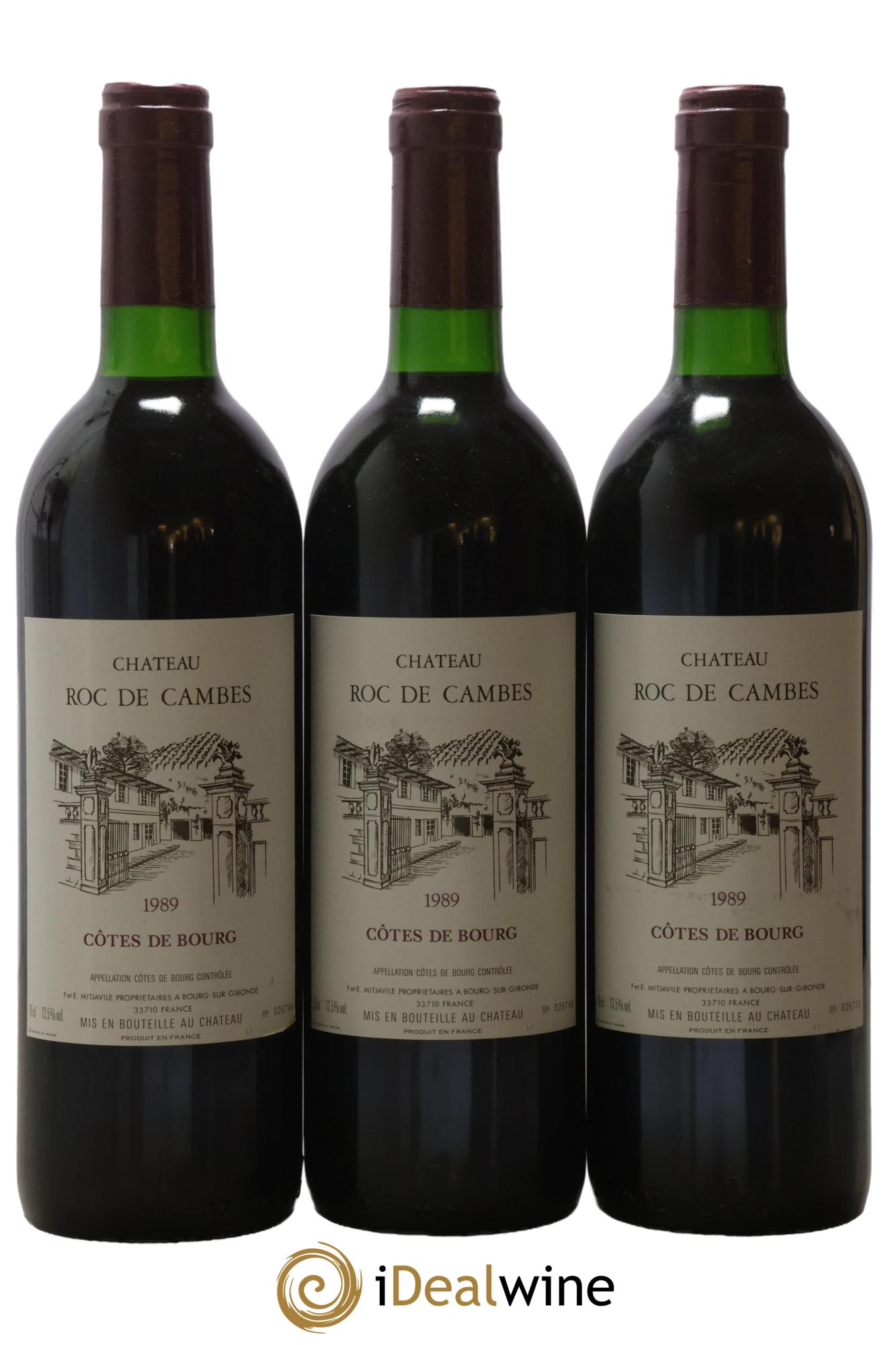 Roc de Cambes 1989 - Lot de 3 bouteilles - 0