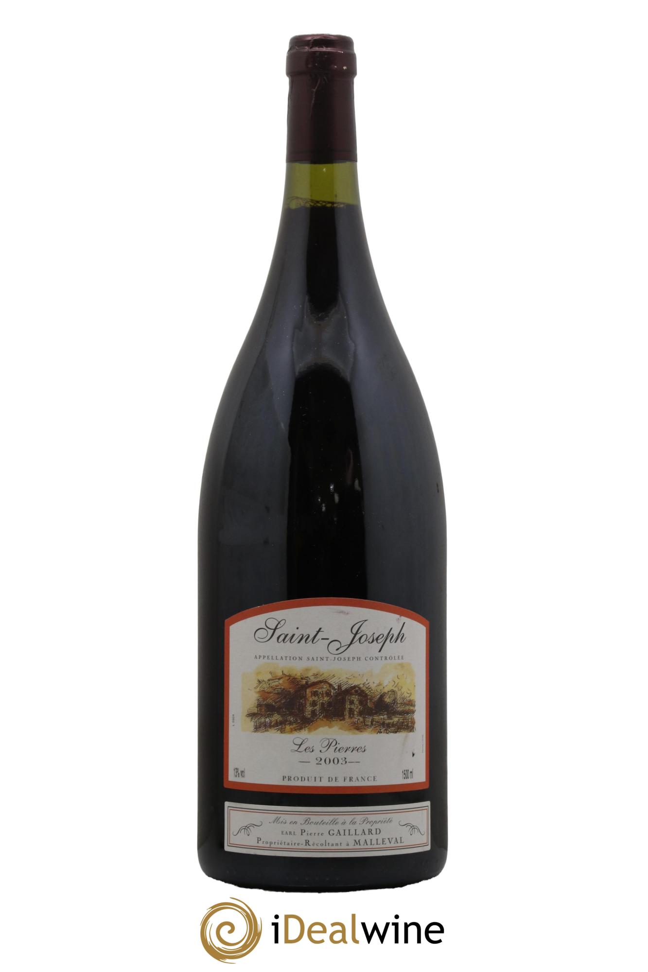 Saint-Joseph Les Pierres Pierre Gaillard 2003 - Lot de 1 magnum - 0