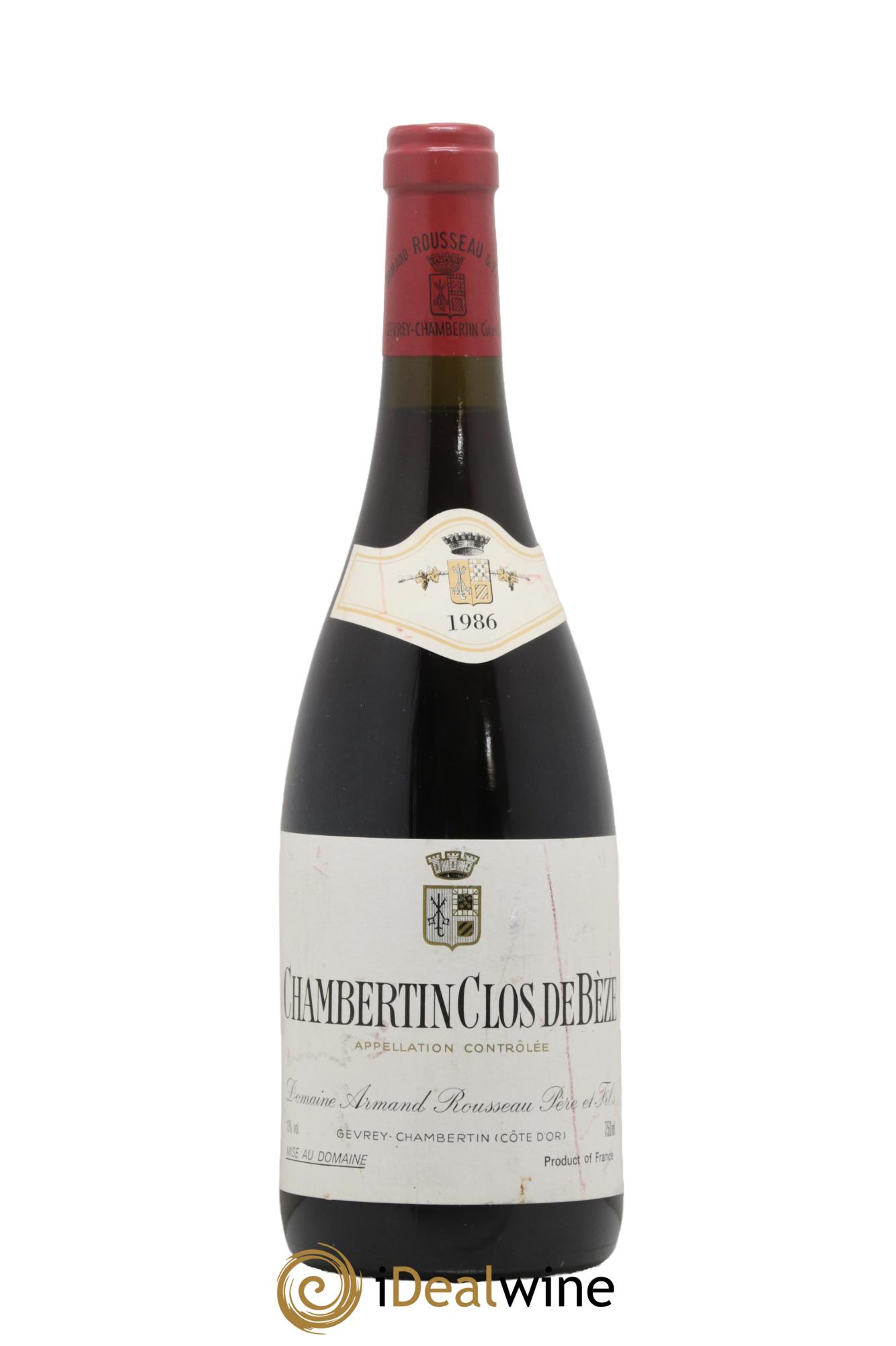 Chambertin Clos de Bèze Grand Cru Armand Rousseau (Domaine) 1986 - Lot de 1 bouteille - 0