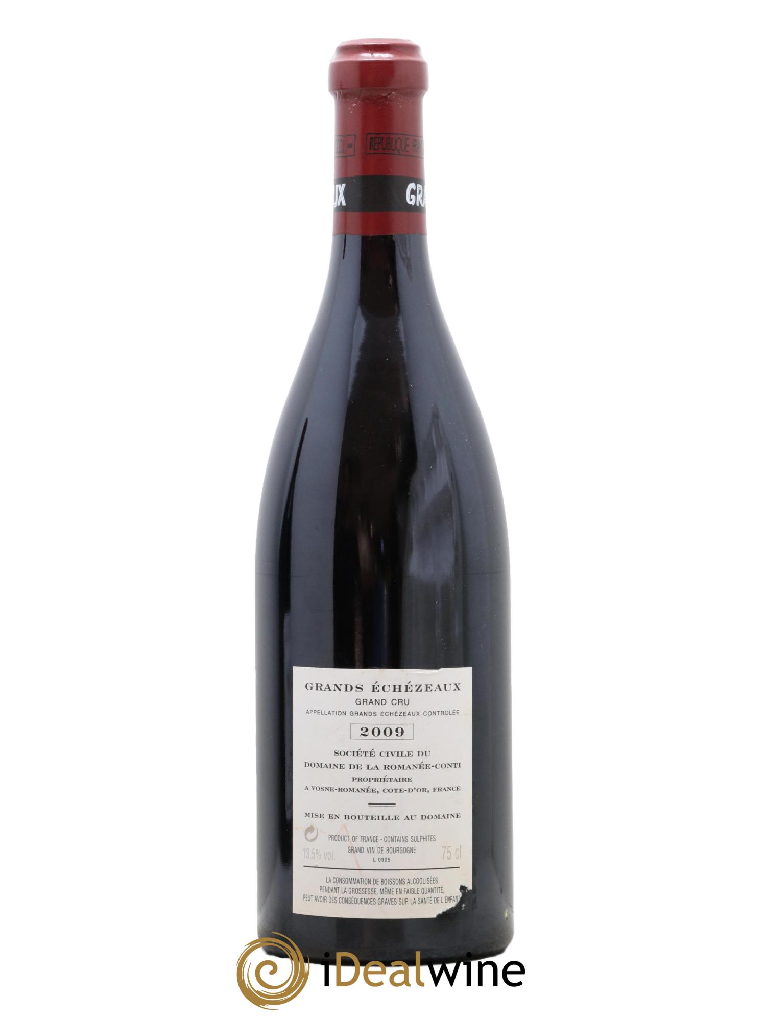 Grands-Echezeaux Grand Cru Domaine de la Romanée-Conti  2009 - Posten von 1 Flasche - 1