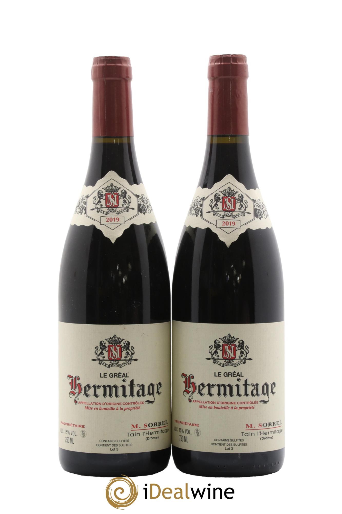 Hermitage Le Gréal Marc Sorrel 2019 - Lotto di 2 bottiglie - 0