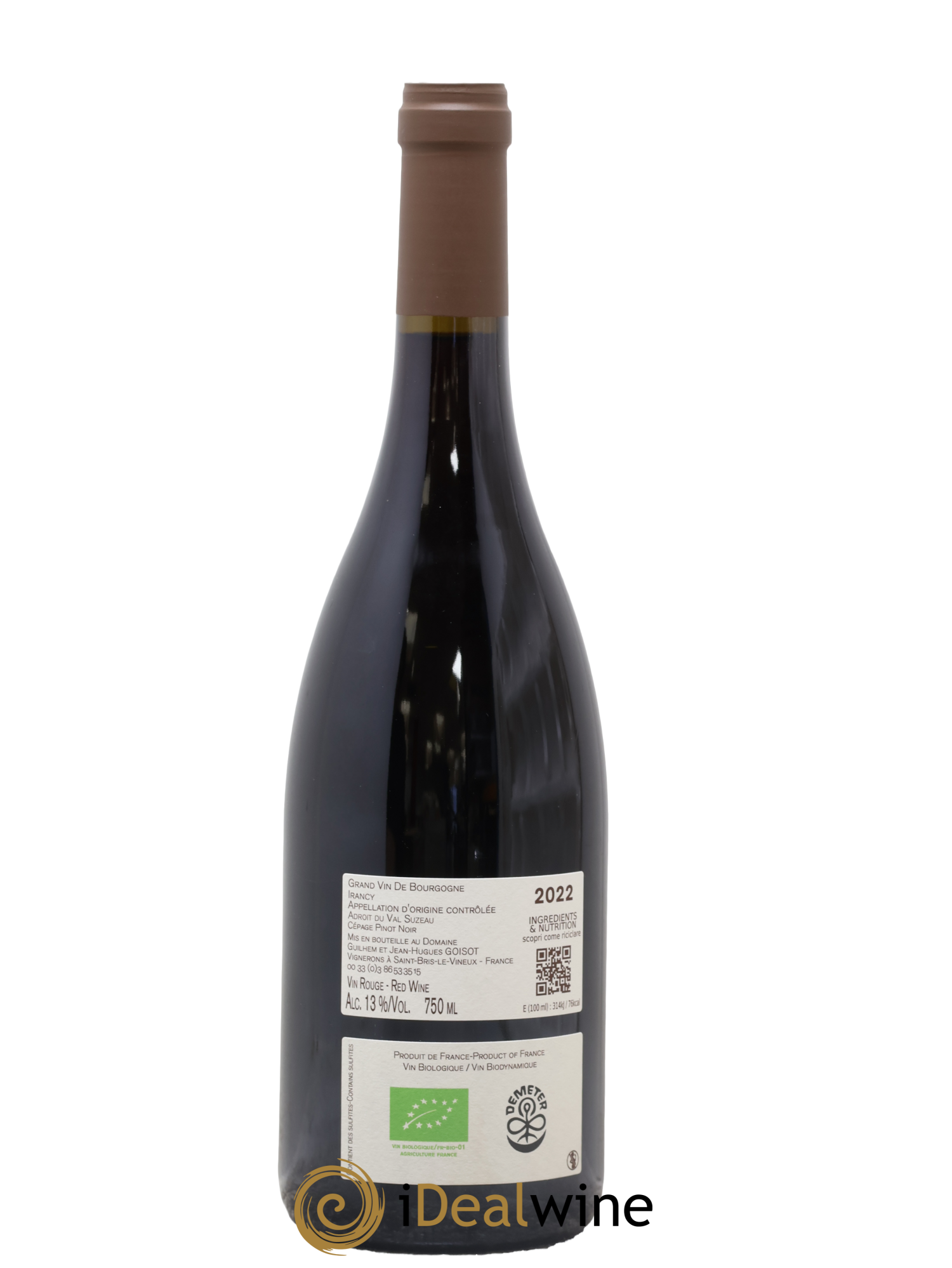 Irancy Adroit du Val Suzeau Goisot 2022 - Lot de 1 bouteille - 1