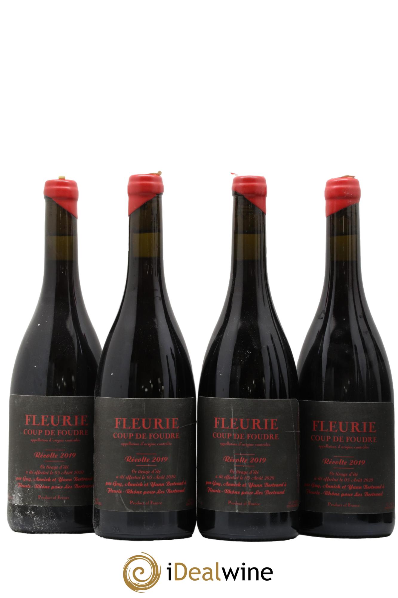 Fleurie Coup de Foudre Yann Bertrand 2019 - Lot de 4 bouteilles - 0