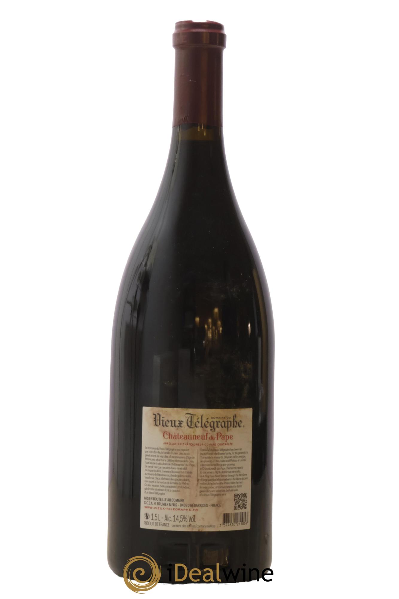 Châteauneuf-du-Pape Vieux Télégraphe (Domaine du) Vignobles Brunier 2019 - Lot de 1 magnum - 1