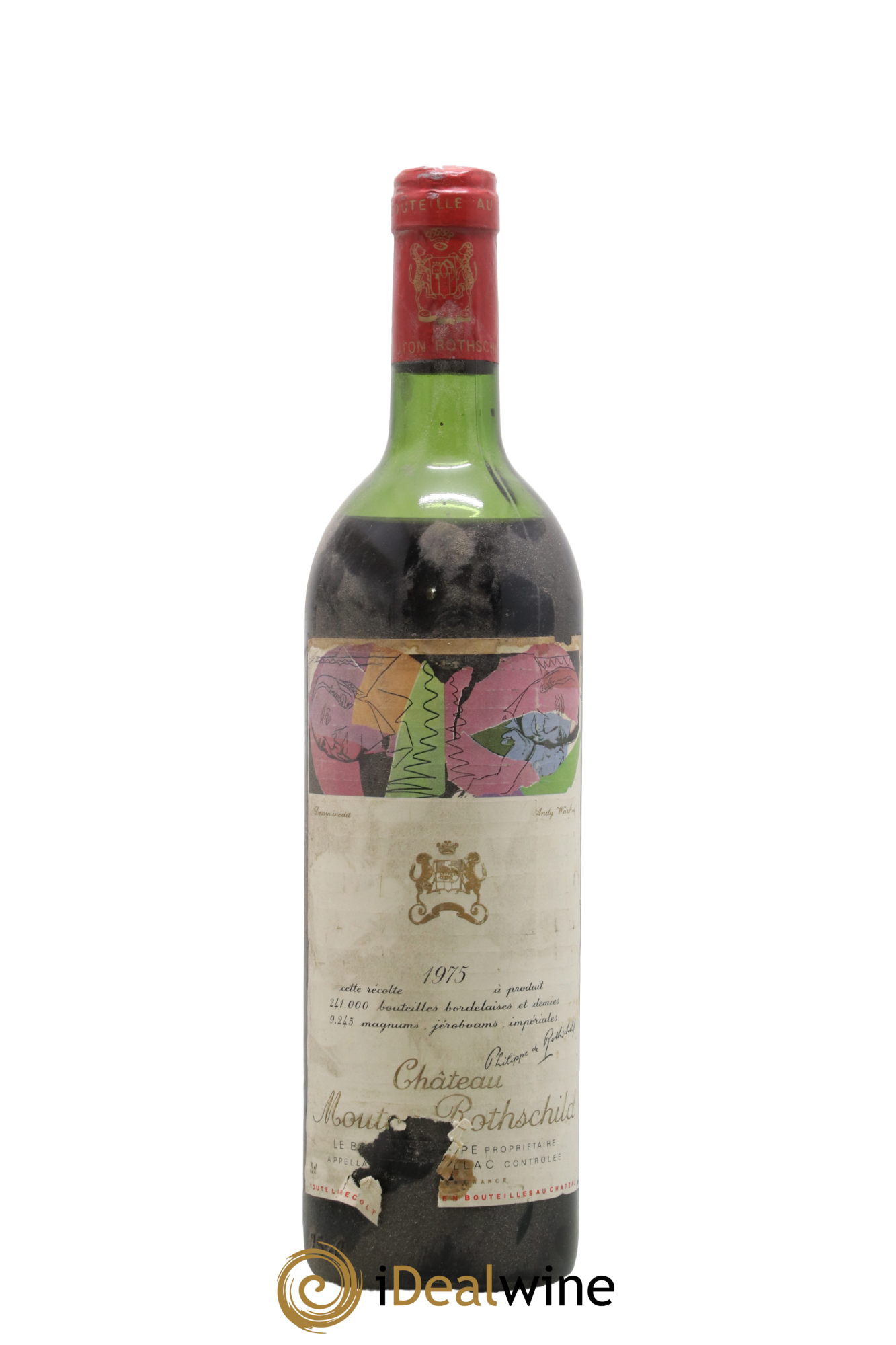 Château Mouton Rothschild 1er Grand Cru Classé 1975 - Lot de 1 bouteille - 0