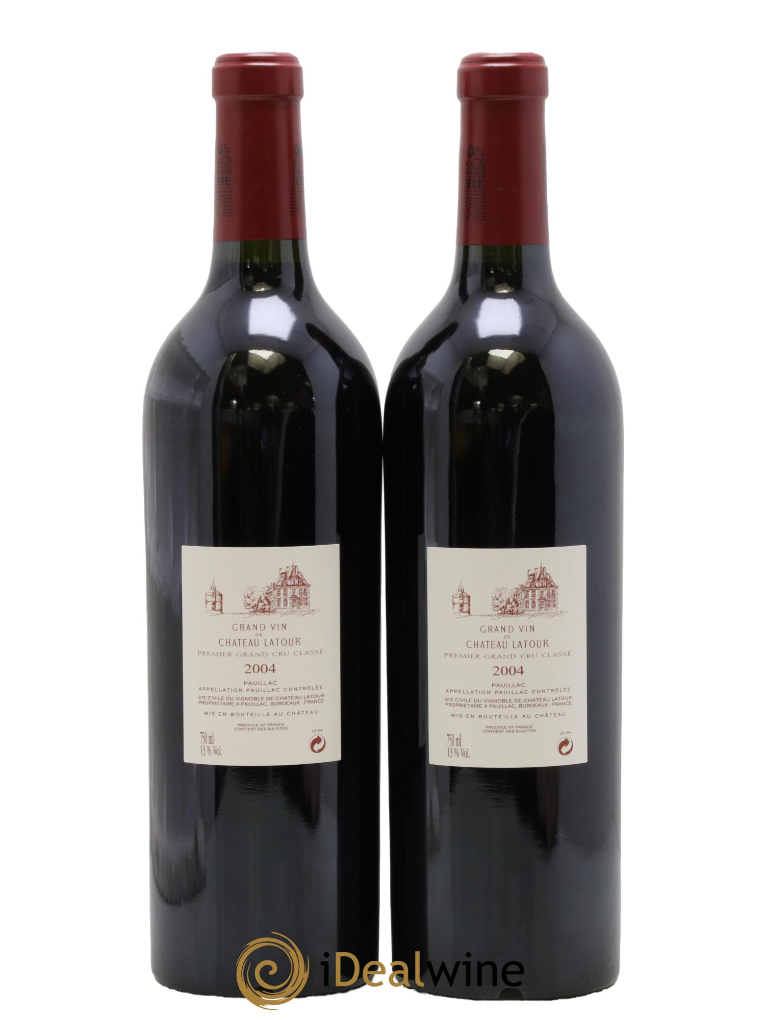 Château Latour 1er Grand Cru Classé 2004 - Lot de 2 bouteilles - 1