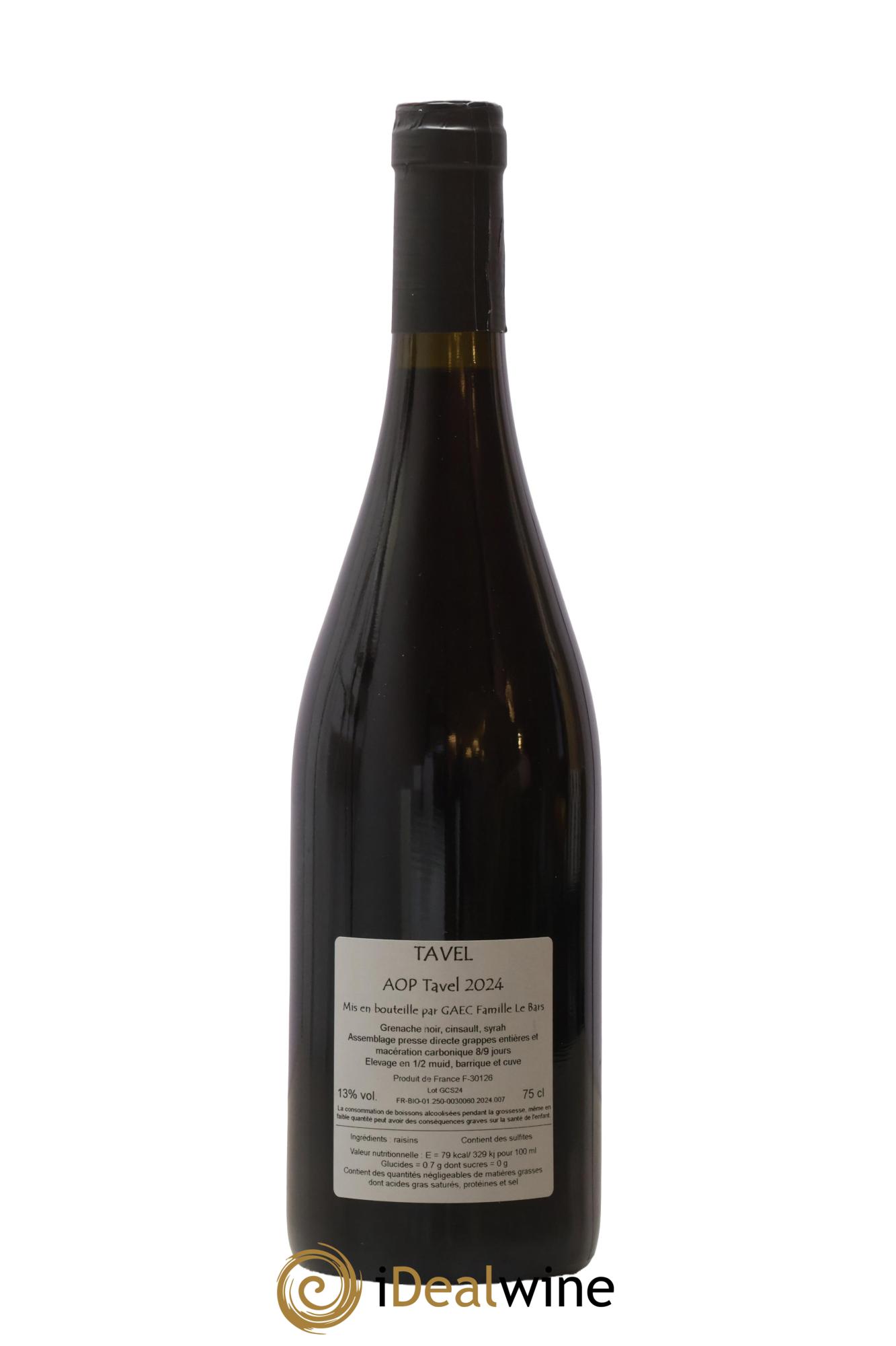 Tavel Romain Le Bars 2024 - Lot de 1 bouteille - 1