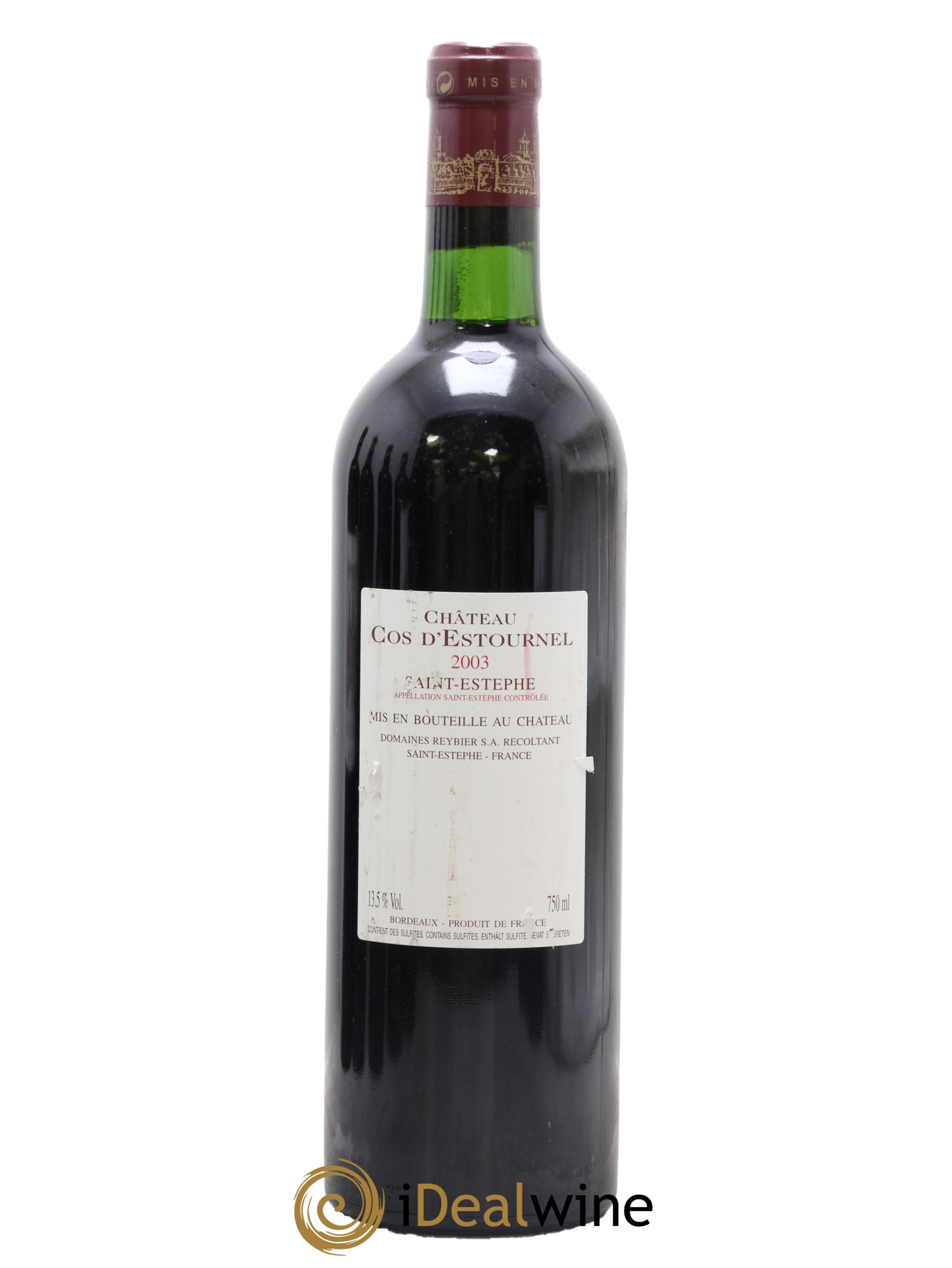 Cos d'Estournel 2ème Grand Cru Classé 2003 - Lot de 1 bouteille - 1