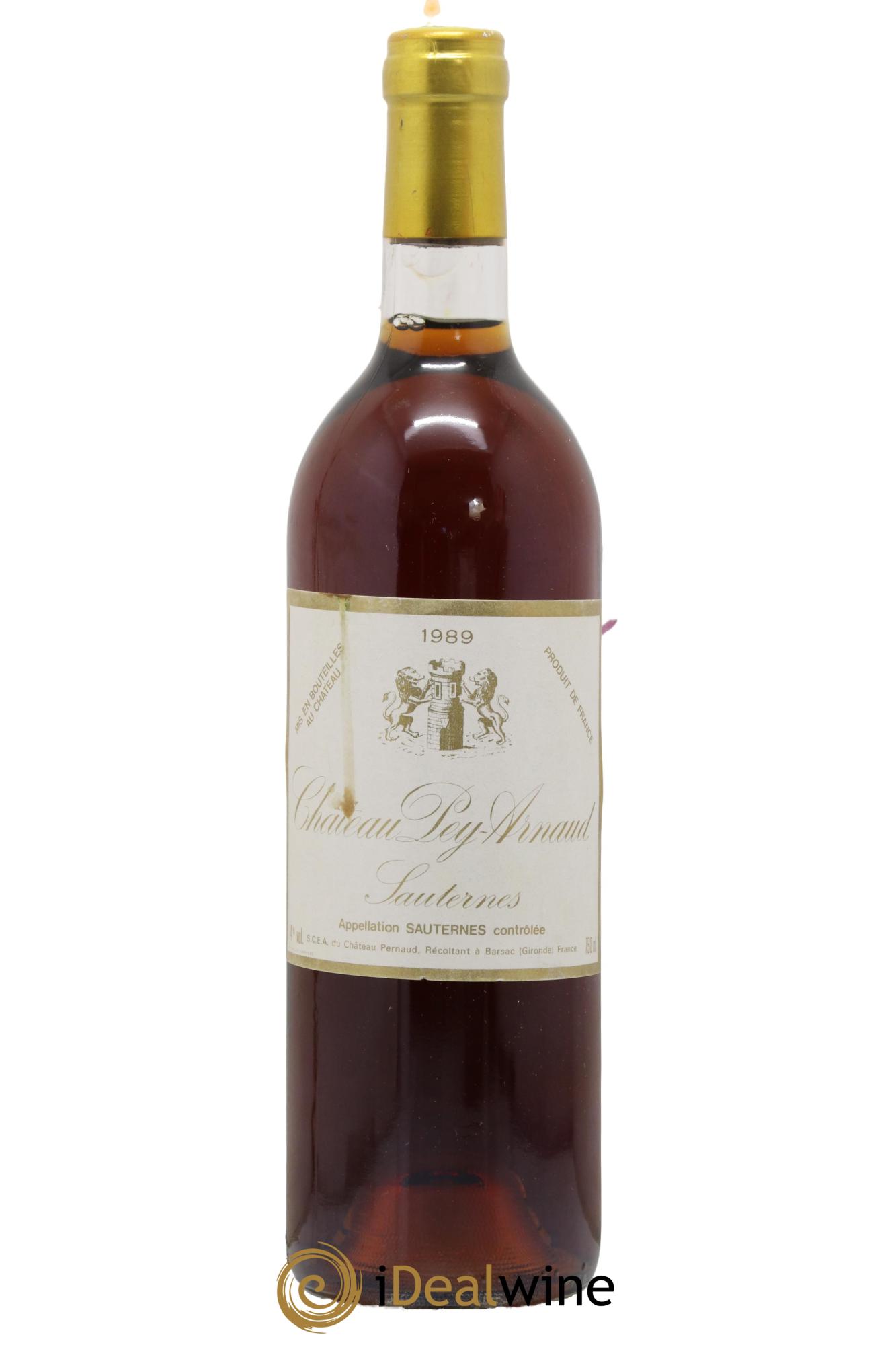 Sauternes Château Pey-Arnaud 1989 - Lot de 1 bouteille - 0