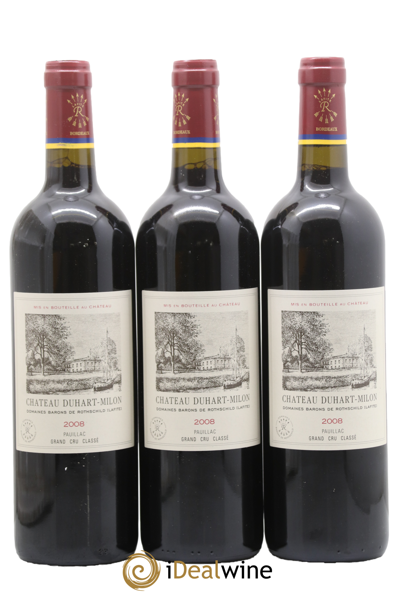 Château Duhart-Milon 4ème Grand Cru Classé 2008 - Lot de 3 bouteilles - 0
