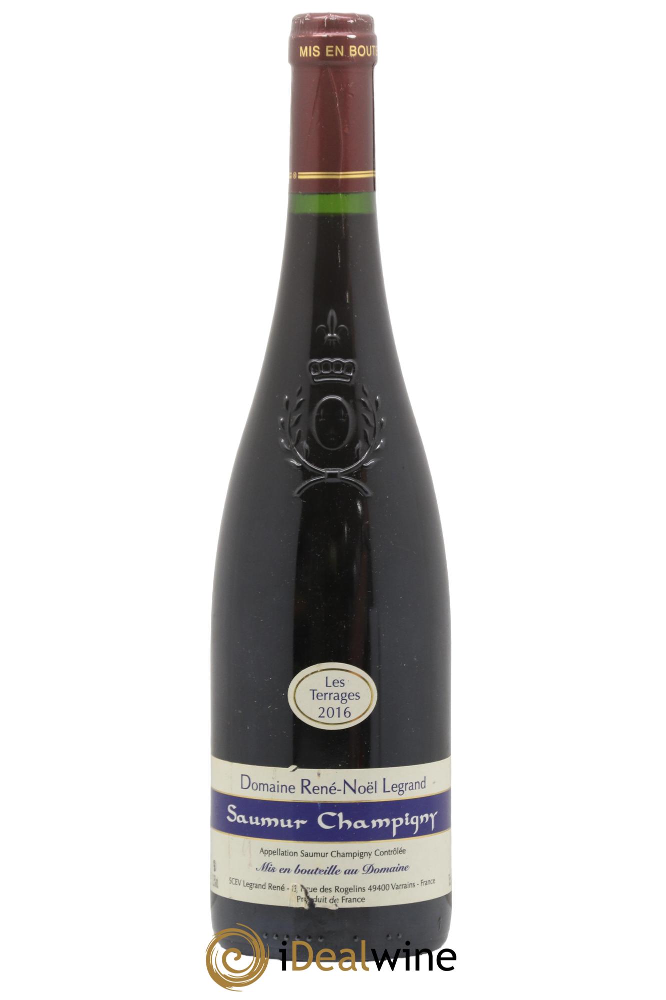 Saumur-Champigny Cuvee Les Terrages Domaine Rene Legrand 2016 - Lot de 1 bouteille - 0
