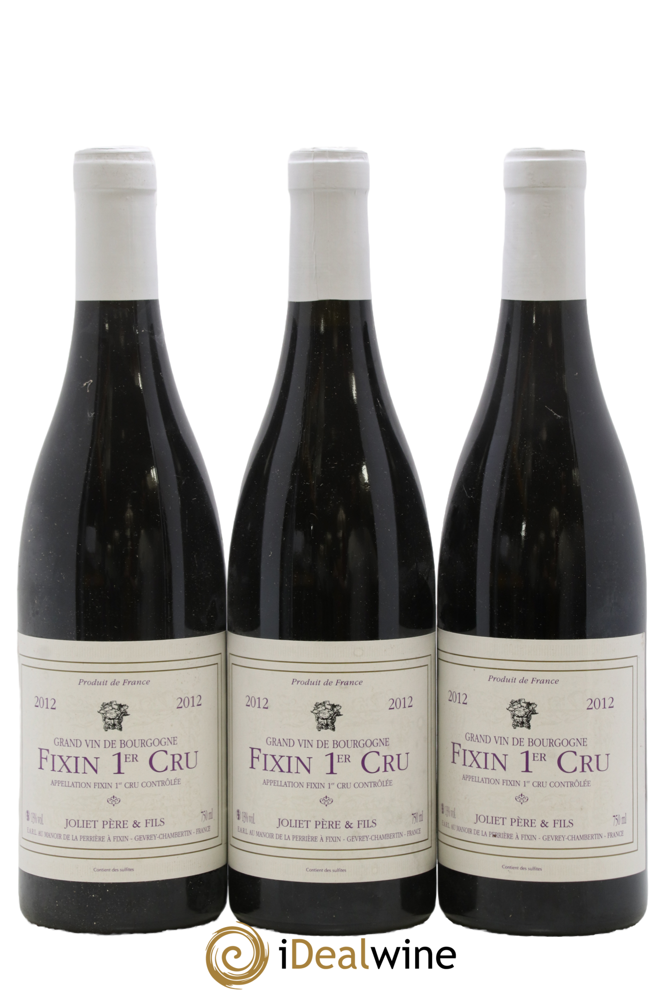Fixin 1er Cru Joliet Père & Fils 2012 - Lot de 3 bouteilles - 0