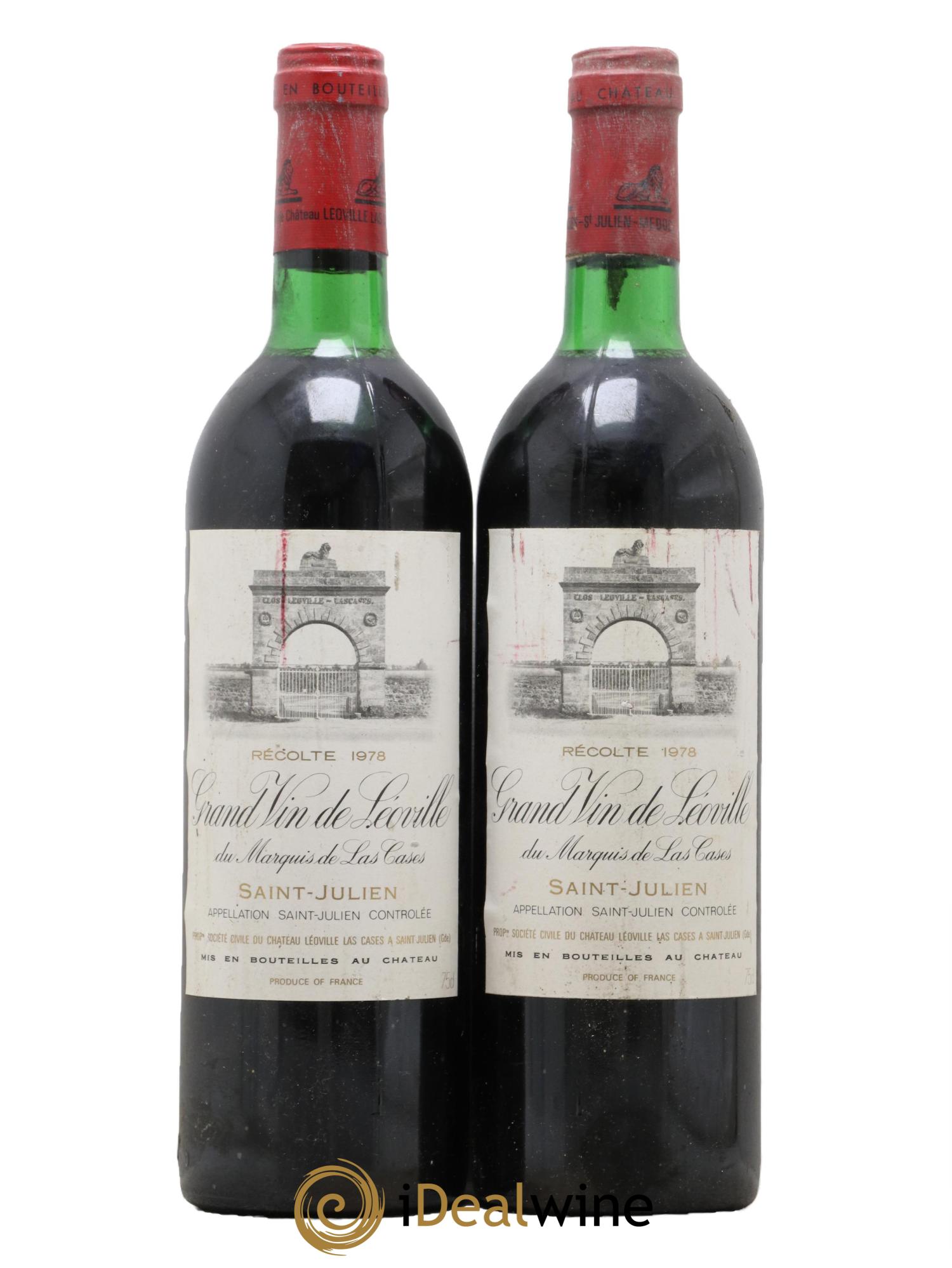 Château Léoville Las Cases 2ème Grand Cru Classé 1978 - Lot of 2 bottles - 0