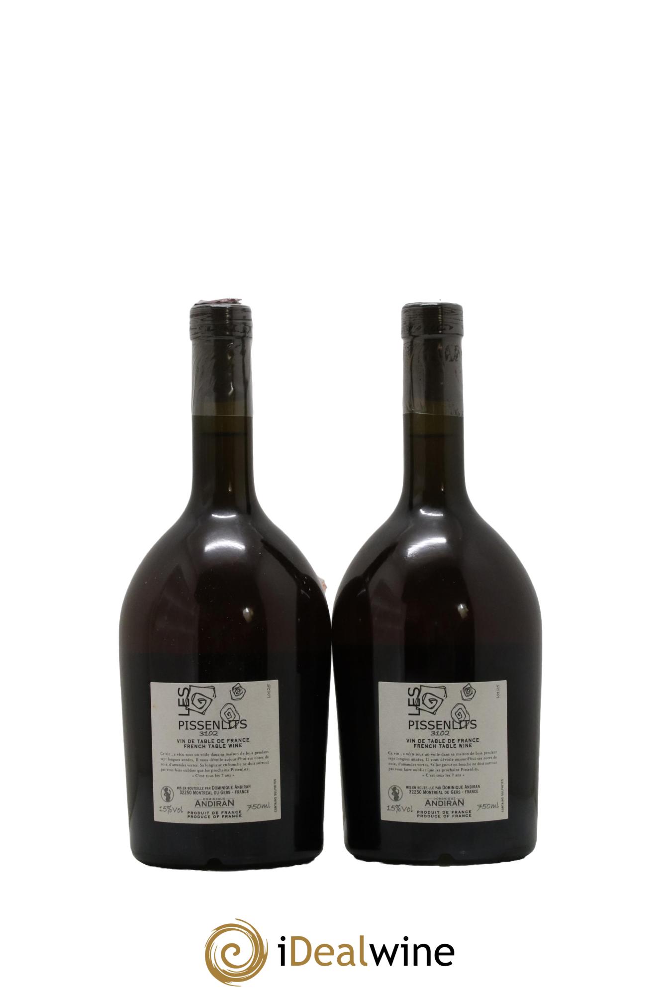 Vin de France Les Pissenlits 3102 Domaine Andiran - Lot de 2 bouteilles - 1