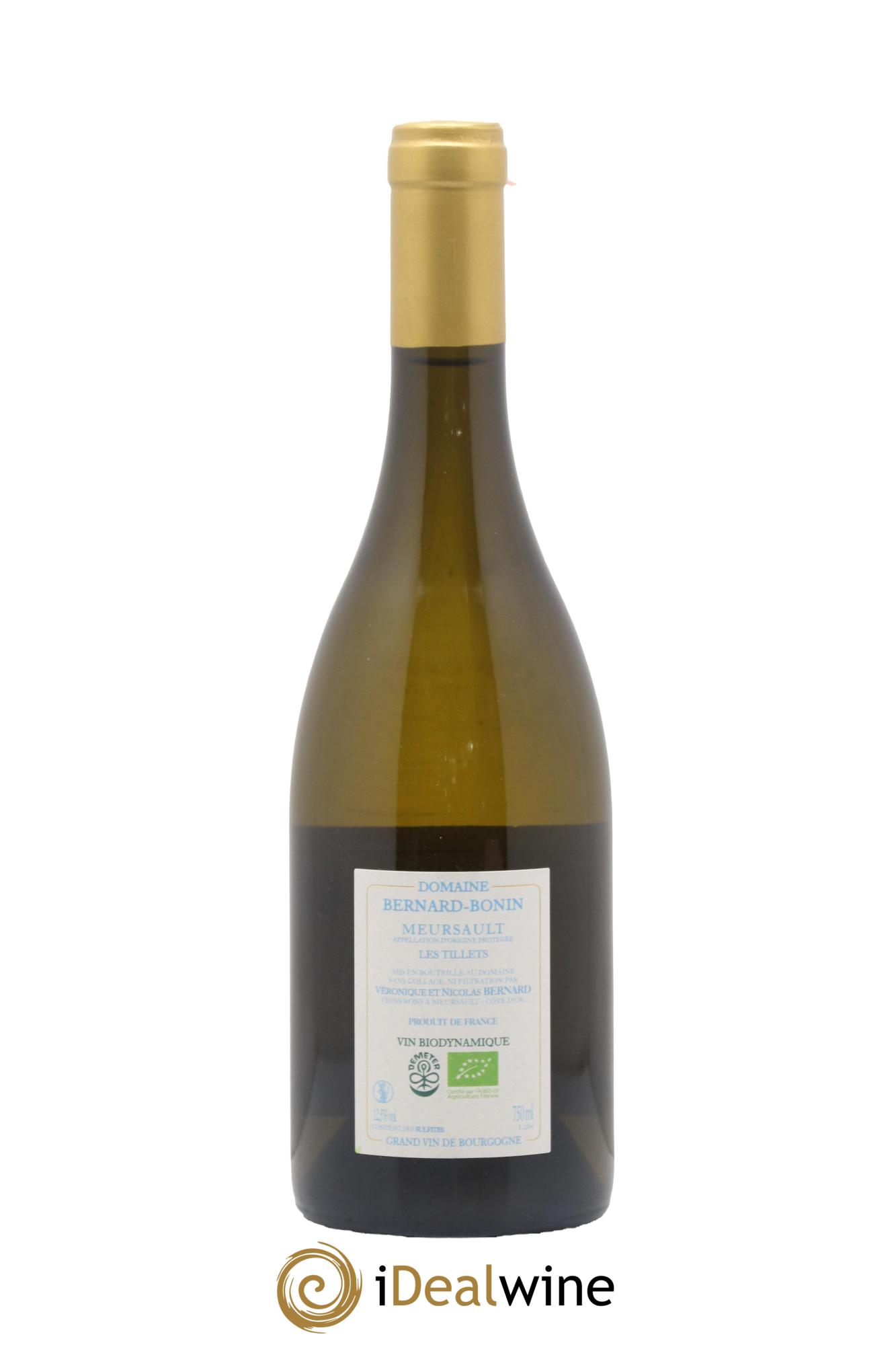 Meursault Les Tillets Bernard Bonin 2022 - Lot de 1 bouteille - 1
