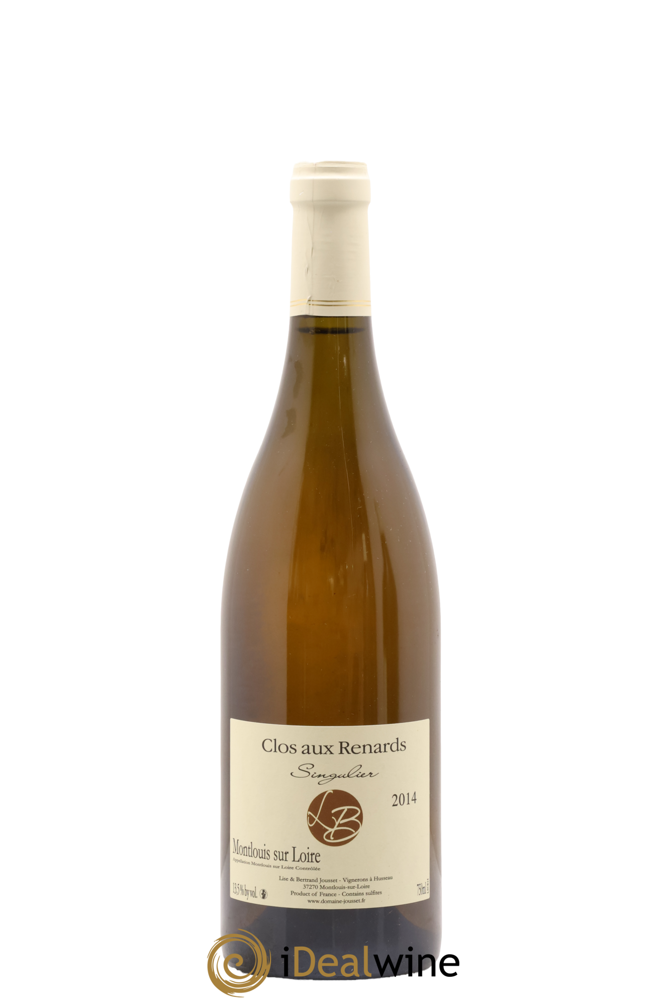 Montlouis-sur-Loire Clos aux Renards Singulier Lise et Bertrand Jousset 2014 - Lot of 1 bottle - 0