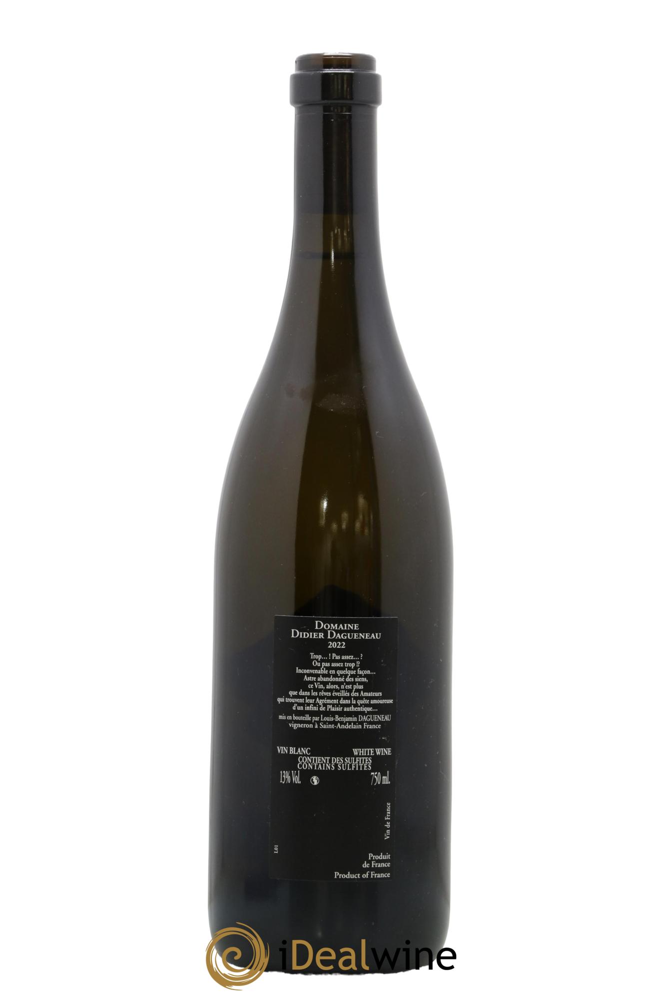 Vin de France (anciennement Pouilly-Fumé) Silex Dagueneau (Domaine Didier - Louis-Benjamin) 2022 - Lotto di 1 bottiglia - 1