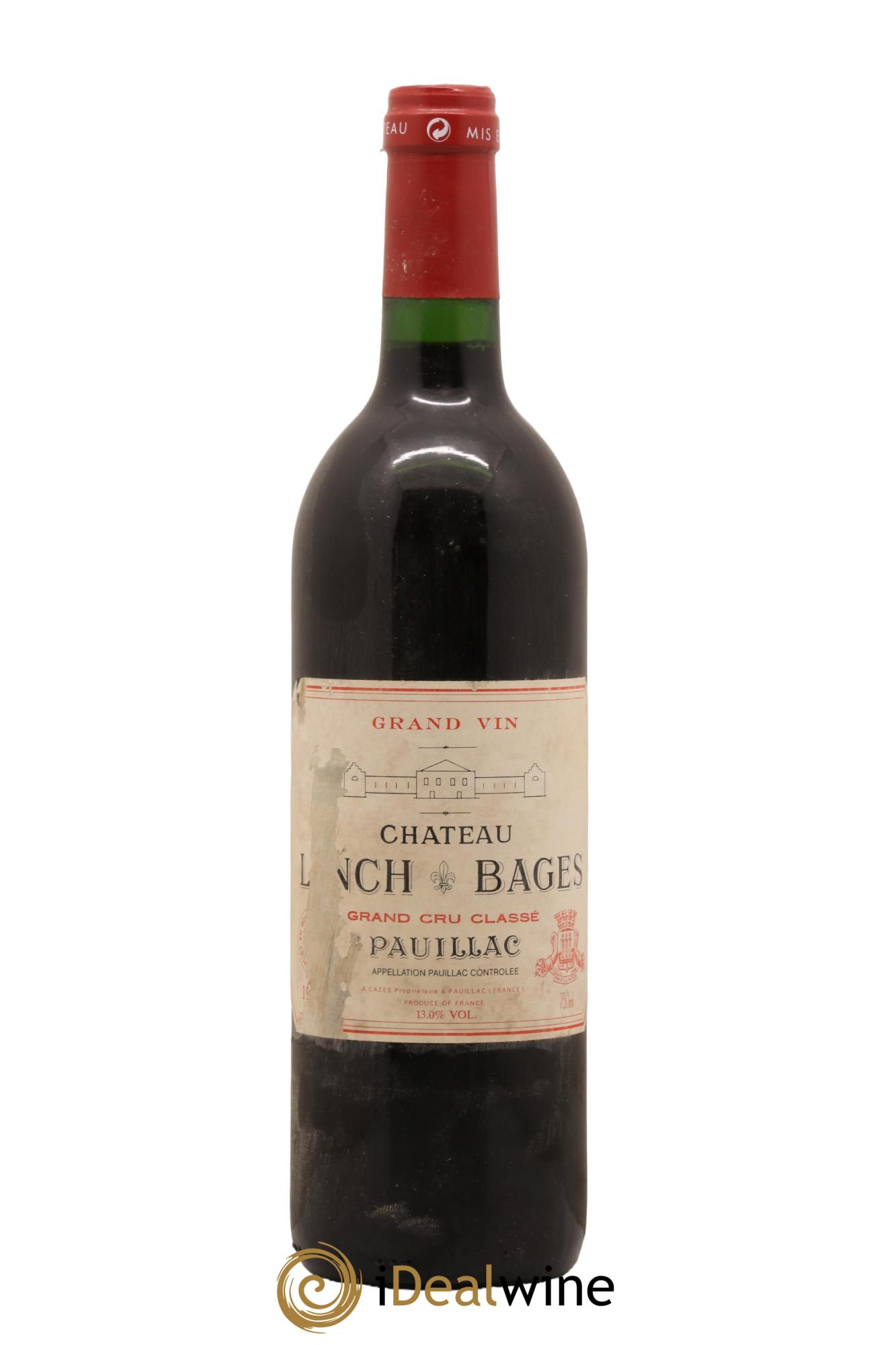 Château Lynch Bages 5ème Grand Cru Classé 1993 - Lot de 1 bouteille - 0