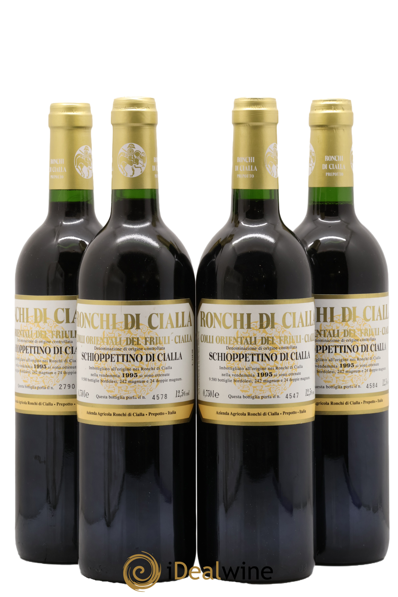 Frioul Colli Orientali del Friuli IGT Schioppettino di Cialla Azienda Agricola Ronchi di Cialla 1995 - Lot of 4 bottles - 0