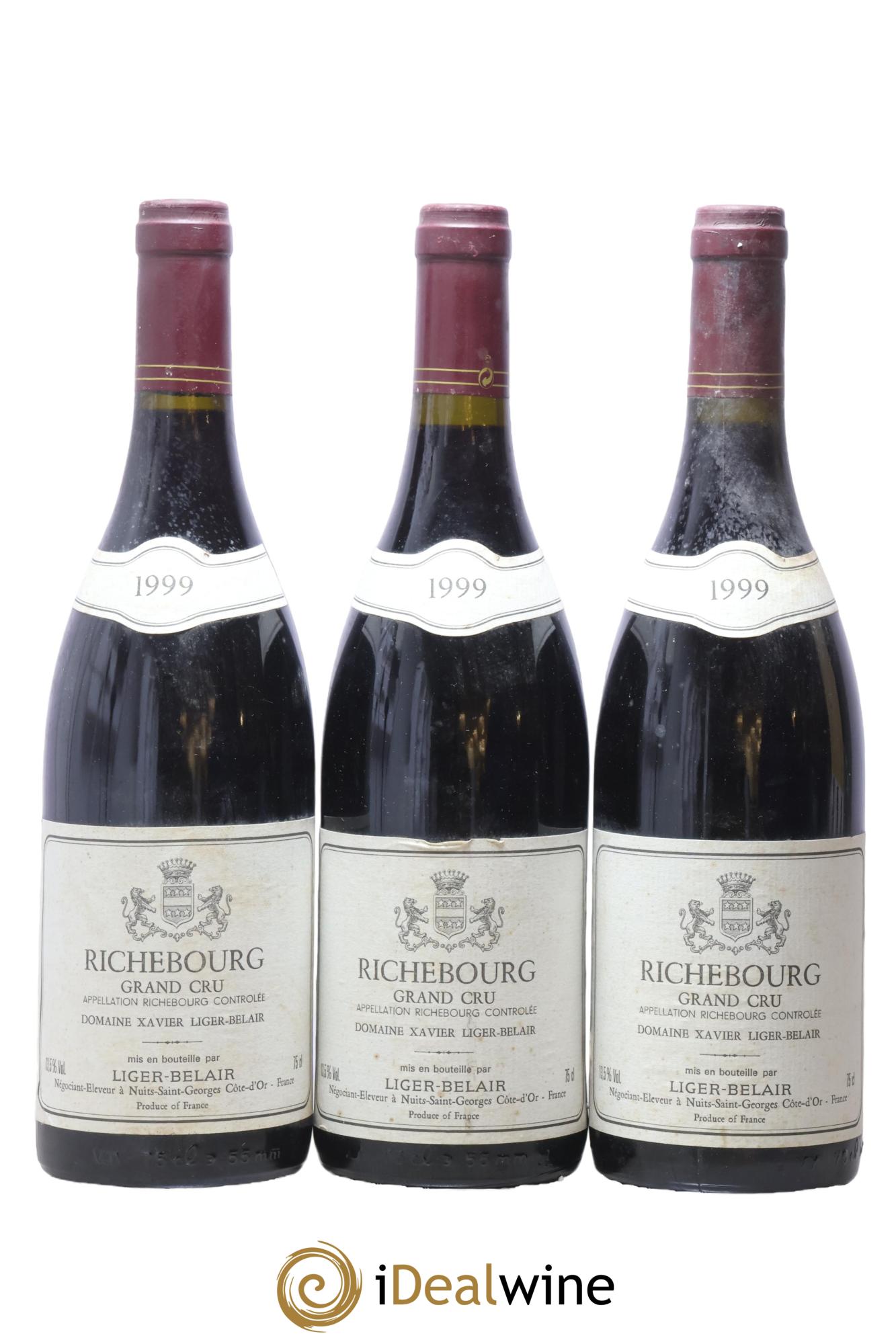 Richebourg Grand Cru Xavier Liger-Belair 1999 - Lotto di 3 bottiglie - 0