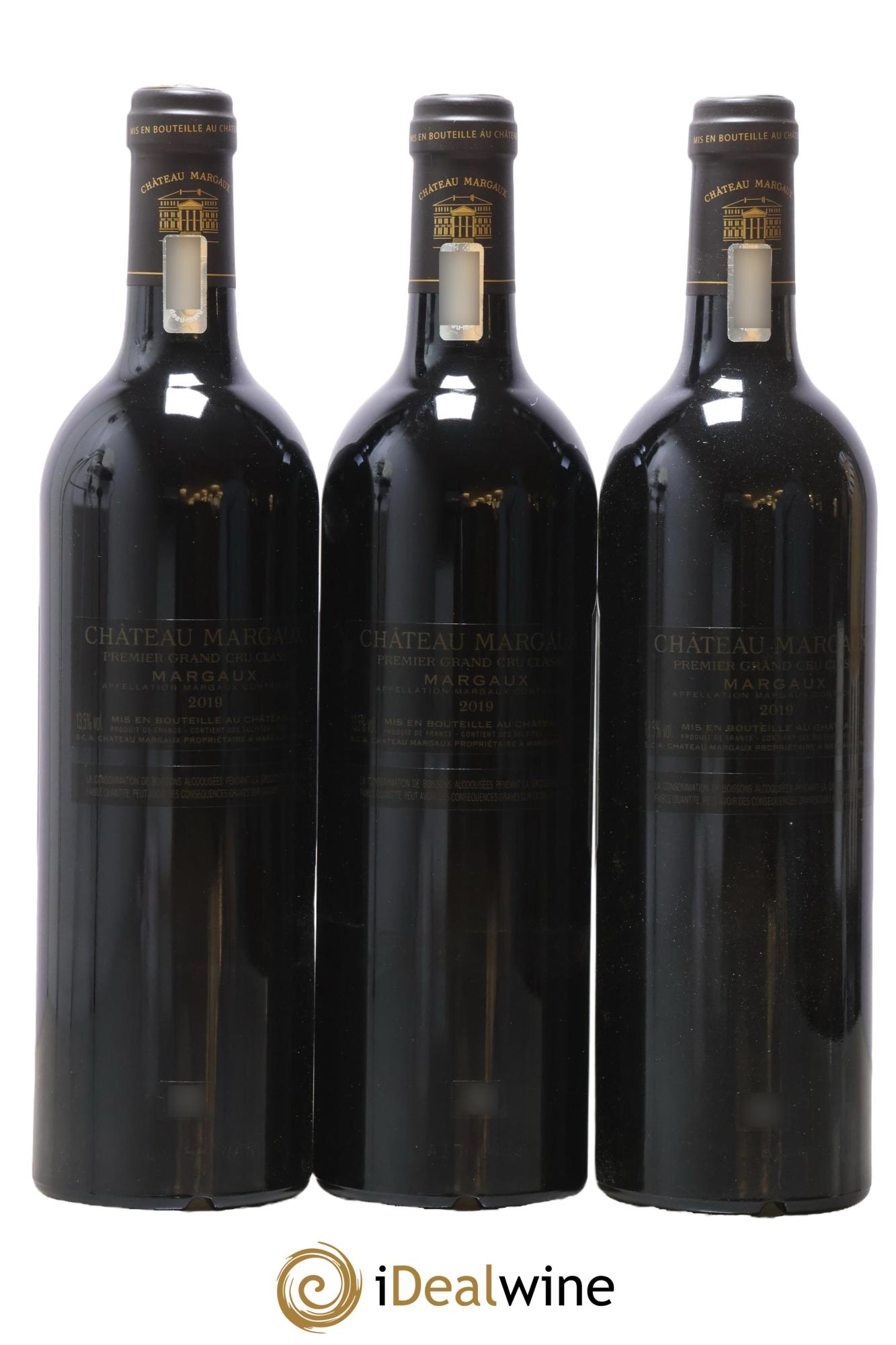 Château Margaux 1er Grand Cru Classé 2019 - Lot de 3 bouteilles - 1