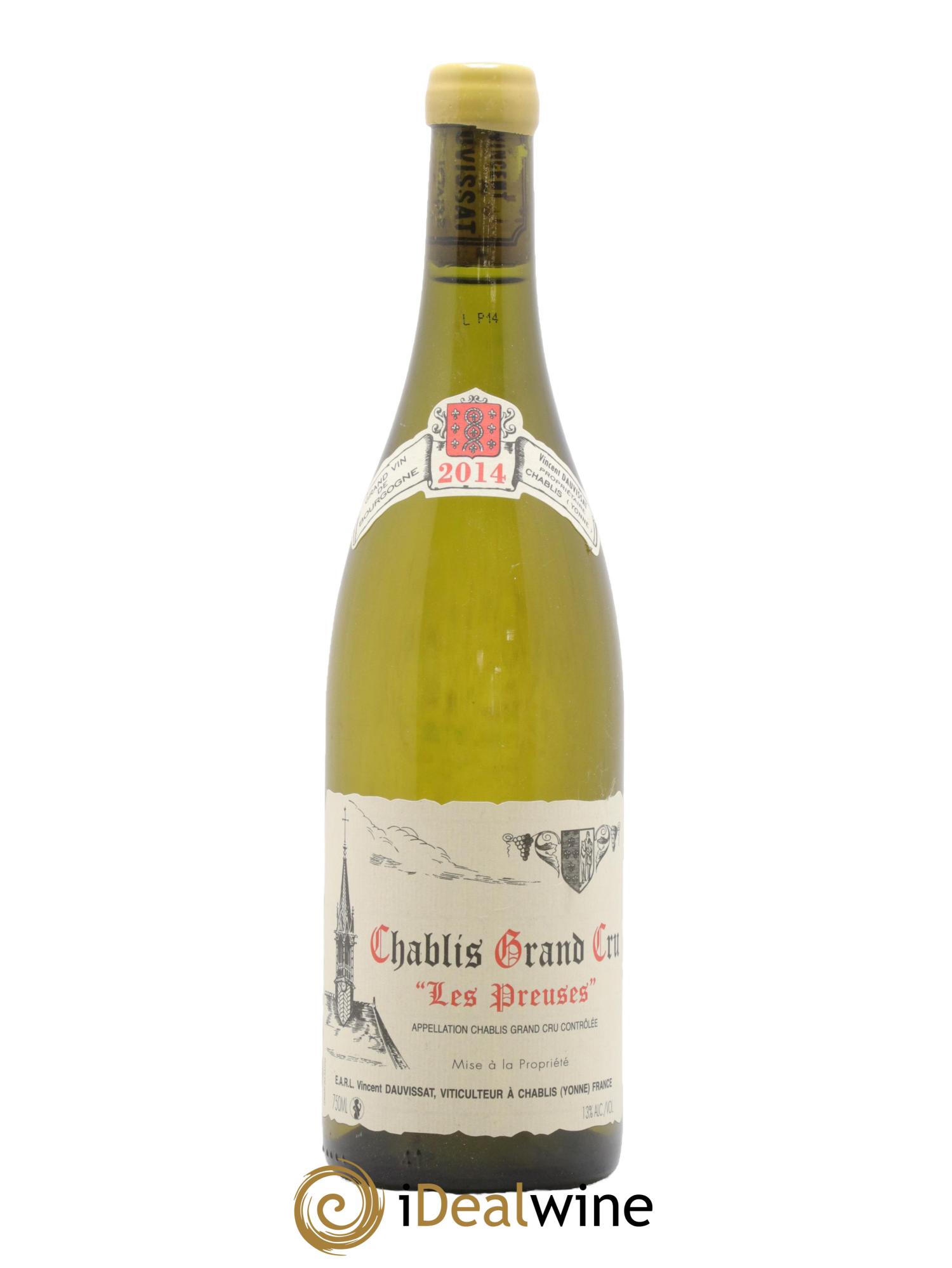 Chablis Grand Cru Les Preuses Vincent Dauvissat (Domaine) 2014 - Lot de 1 bouteille - 0