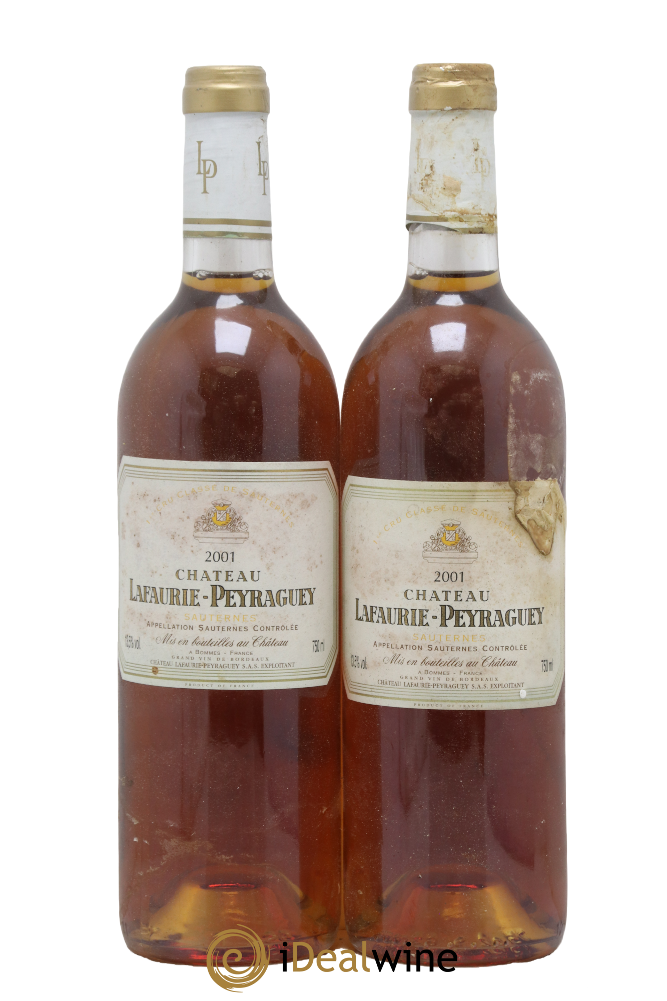 Château Lafaurie-Peyraguey 1er Grand Cru Classé 2001 - Lot de 2 bouteilles - 0