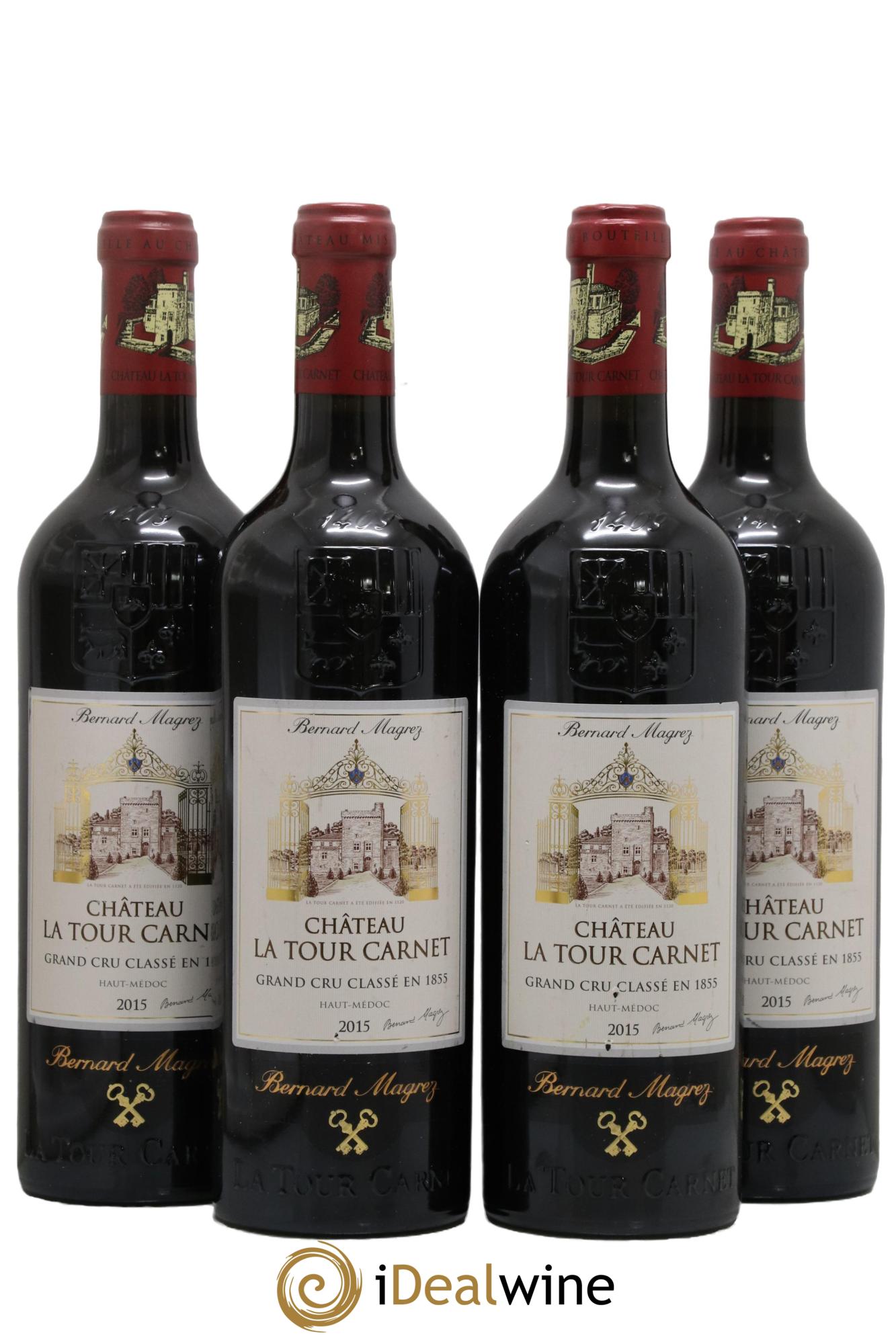 Château la Tour Carnet 4ème Grand Cru Classé 2015 - Lot of 4 bottles - 0