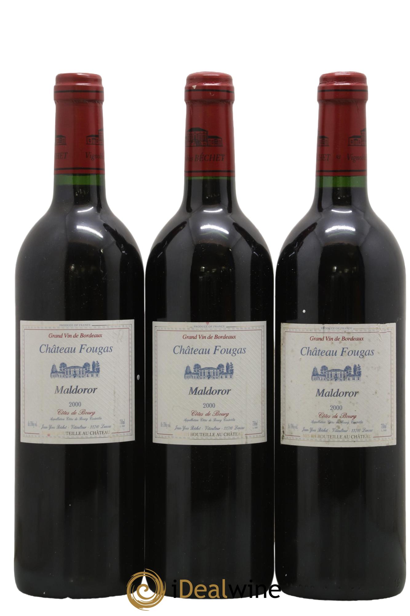 Château Fougas Maldoror 2000 - Lotto di 3 bottiglie - 0