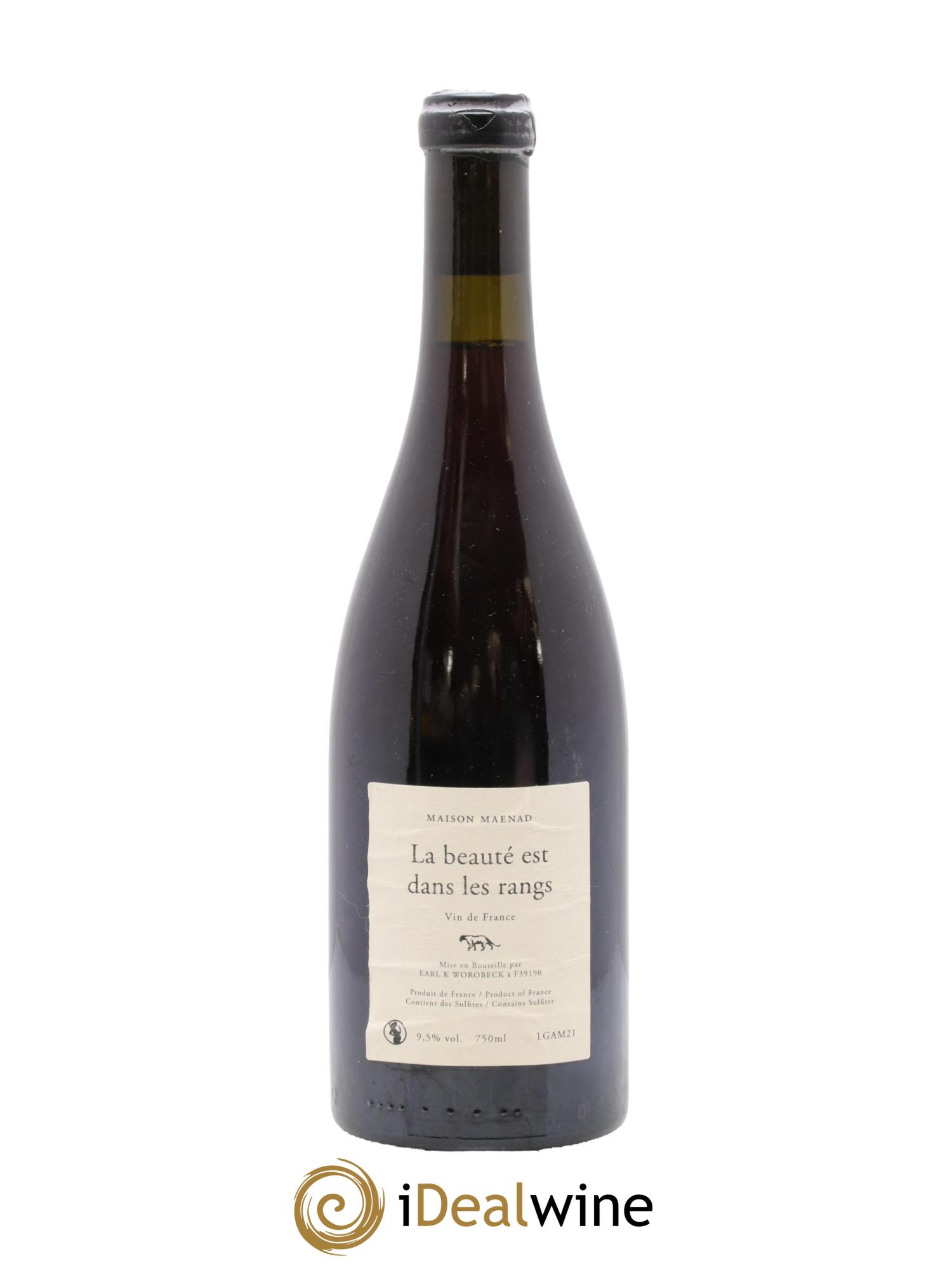 Vin de France La Beauté Est Dans les Rangs Katie Worobeck Maison Maenad 2021 - Lot de 1 bouteille - 1