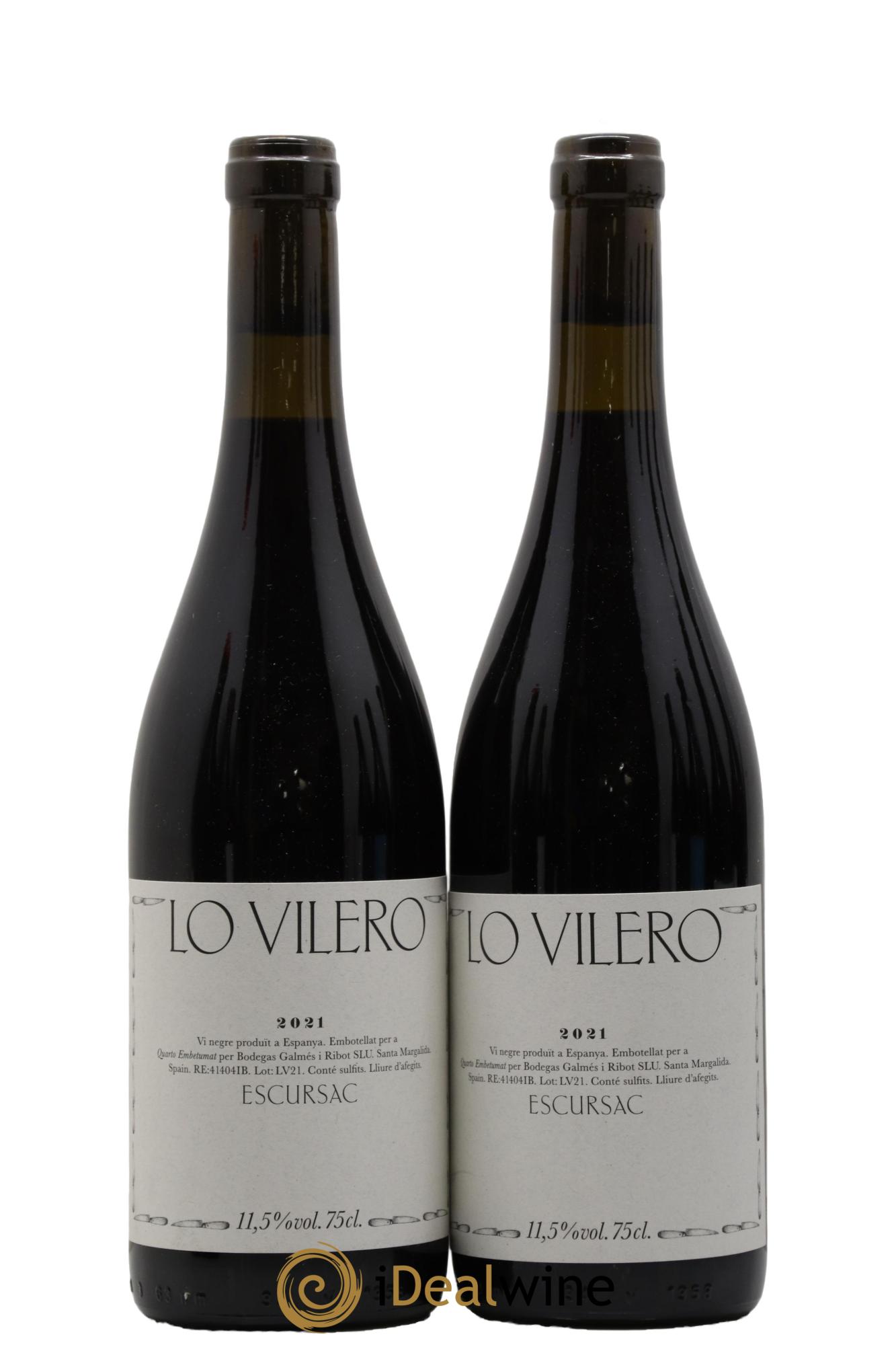 Espagne Vi Negre Sistema Vinari Lo Vilero 2021 - Lot de 2 bouteilles - 0