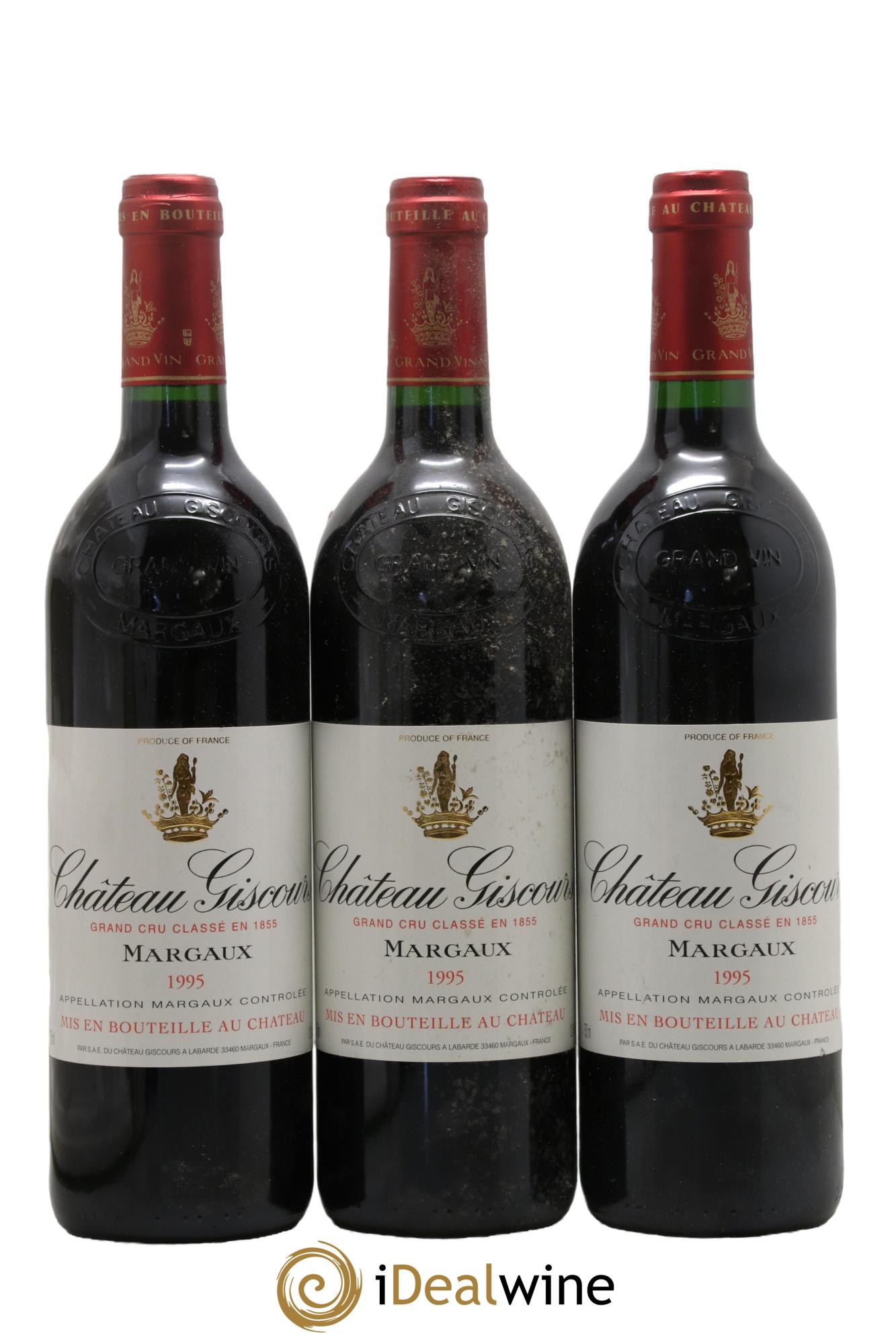 Château Giscours 3ème Grand Cru Classé 1995 - Lot de 3 bouteilles - 0