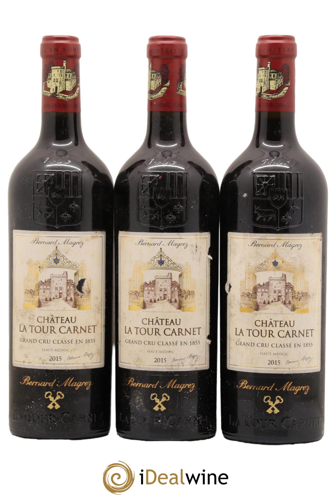 Château la Tour Carnet 4ème Grand Cru Classé 2015 - Lot de 3 bouteilles - 0