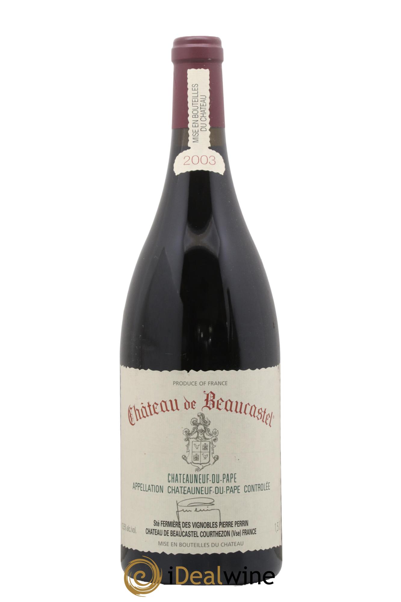 Châteauneuf-du-Pape Château de Beaucastel Famille Perrin 2003 - Lot of 1 magnum - 0